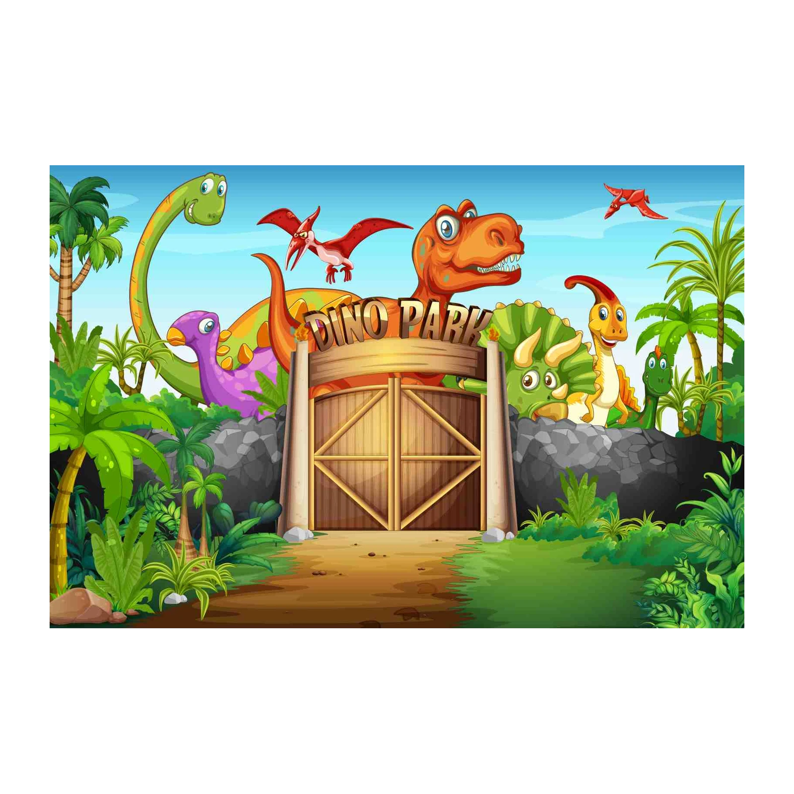 Dino Park Adventure Dinosaur Wall Art