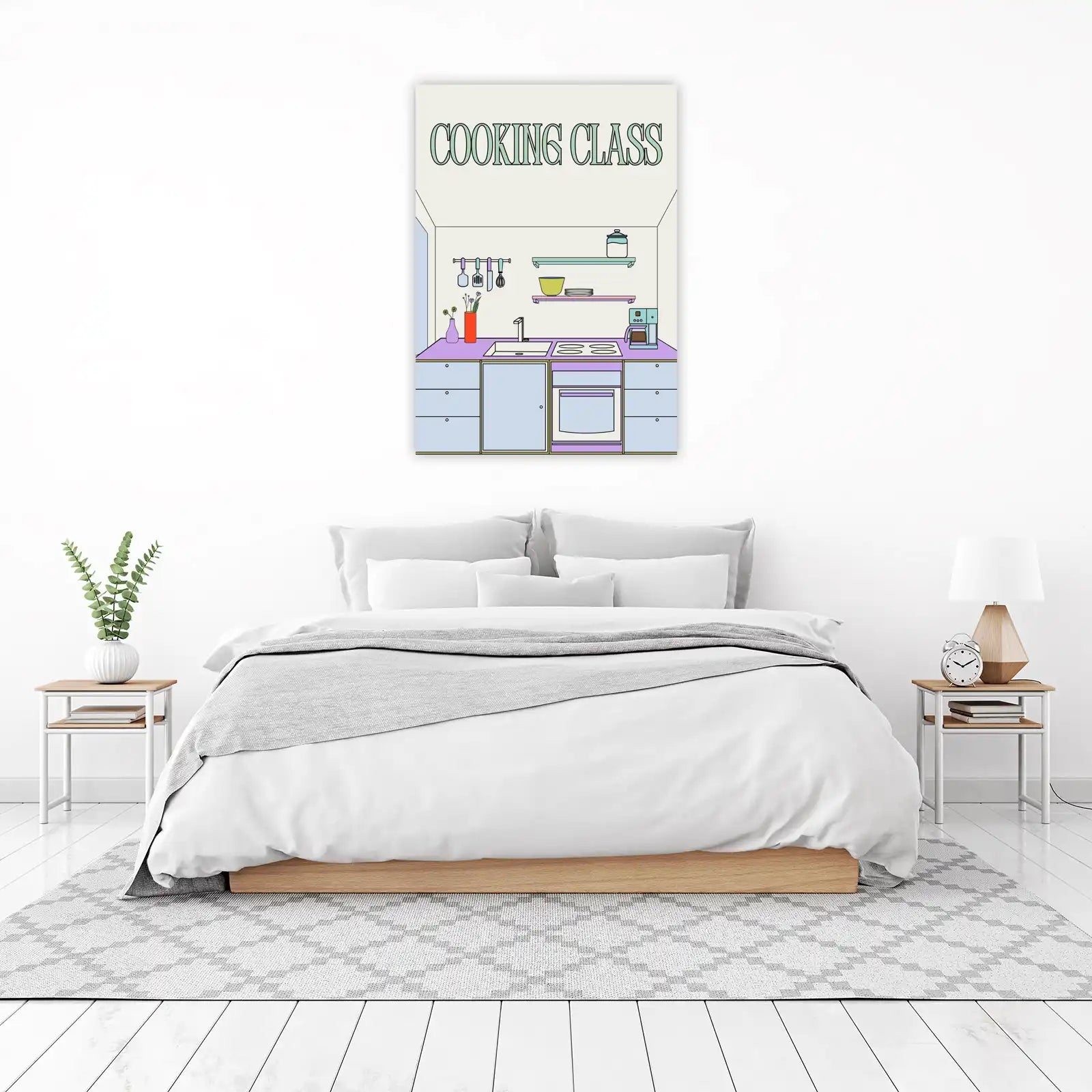 Kitchen Vibes Retro Cooking Class Wall Art