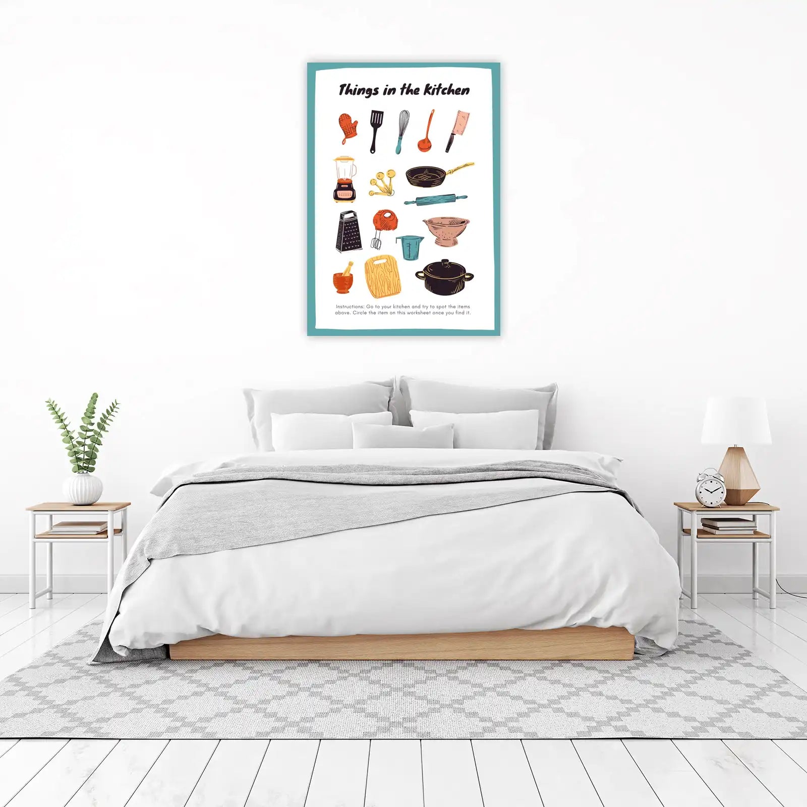 Playful Kitchen Utensils Collection Wall Art