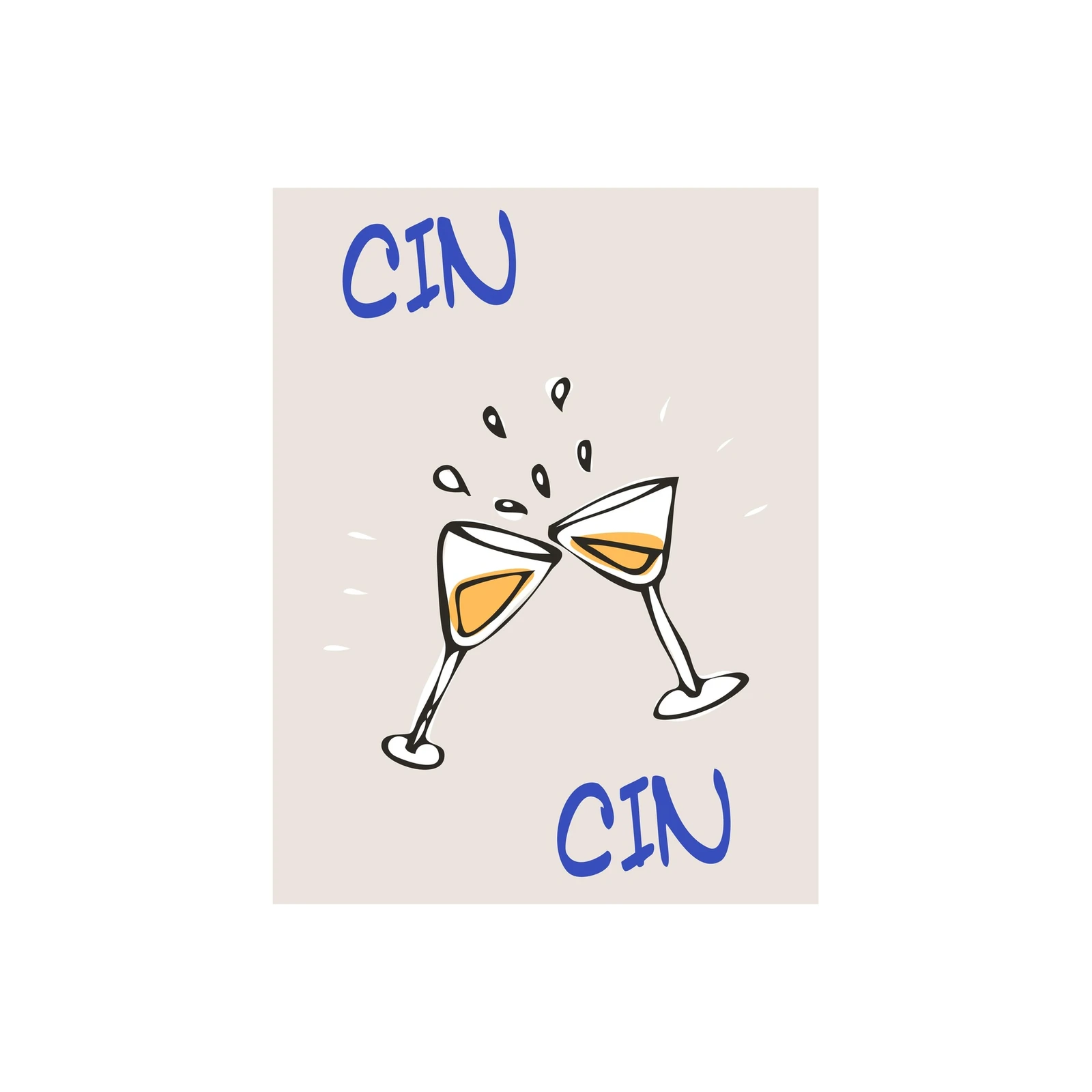 Cin Cin Toast Cheers Wall Art
