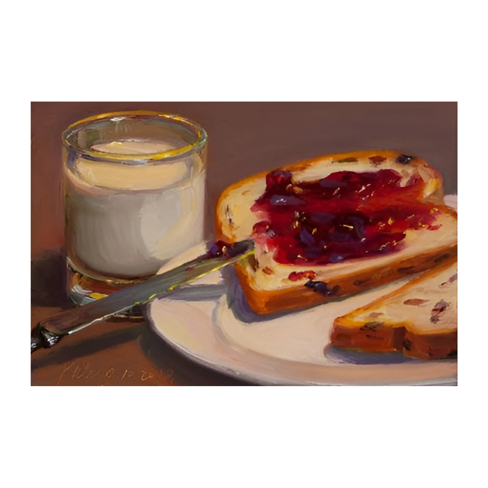 Jam & Milk Breakfast Still Life Wall Art