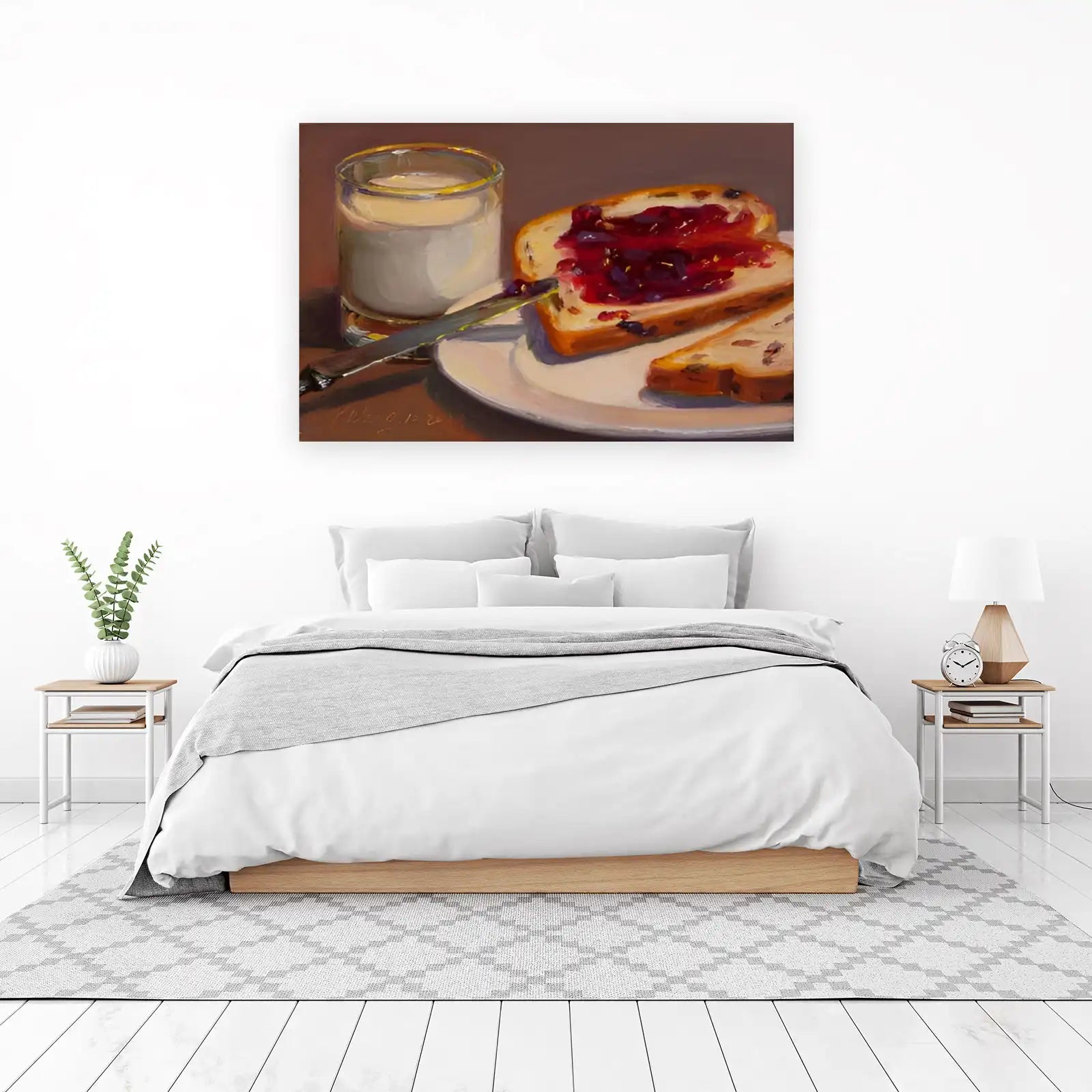 Jam & Milk Breakfast Still Life Wall Art