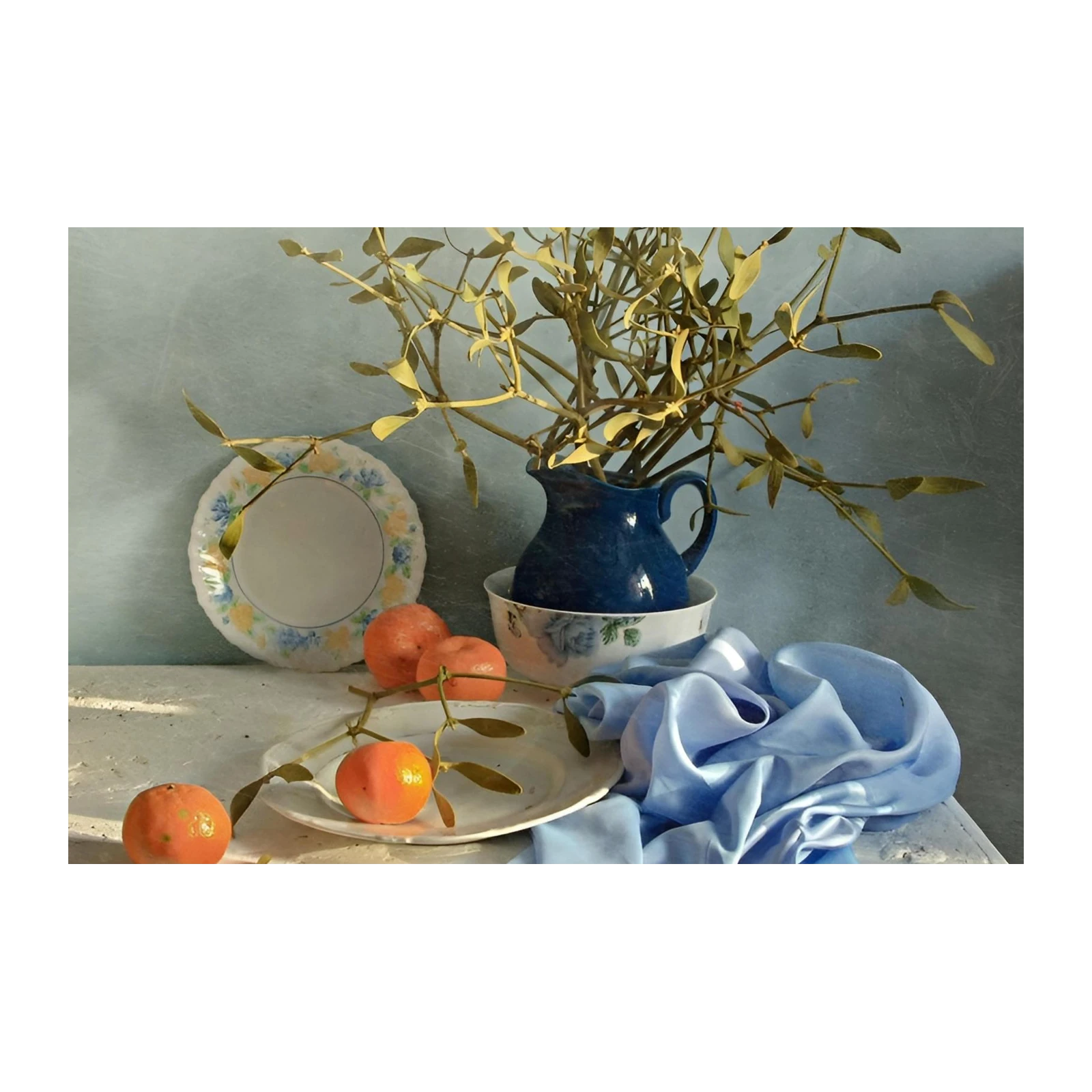 Serene Still Life Fruit & Floral Wall Art
