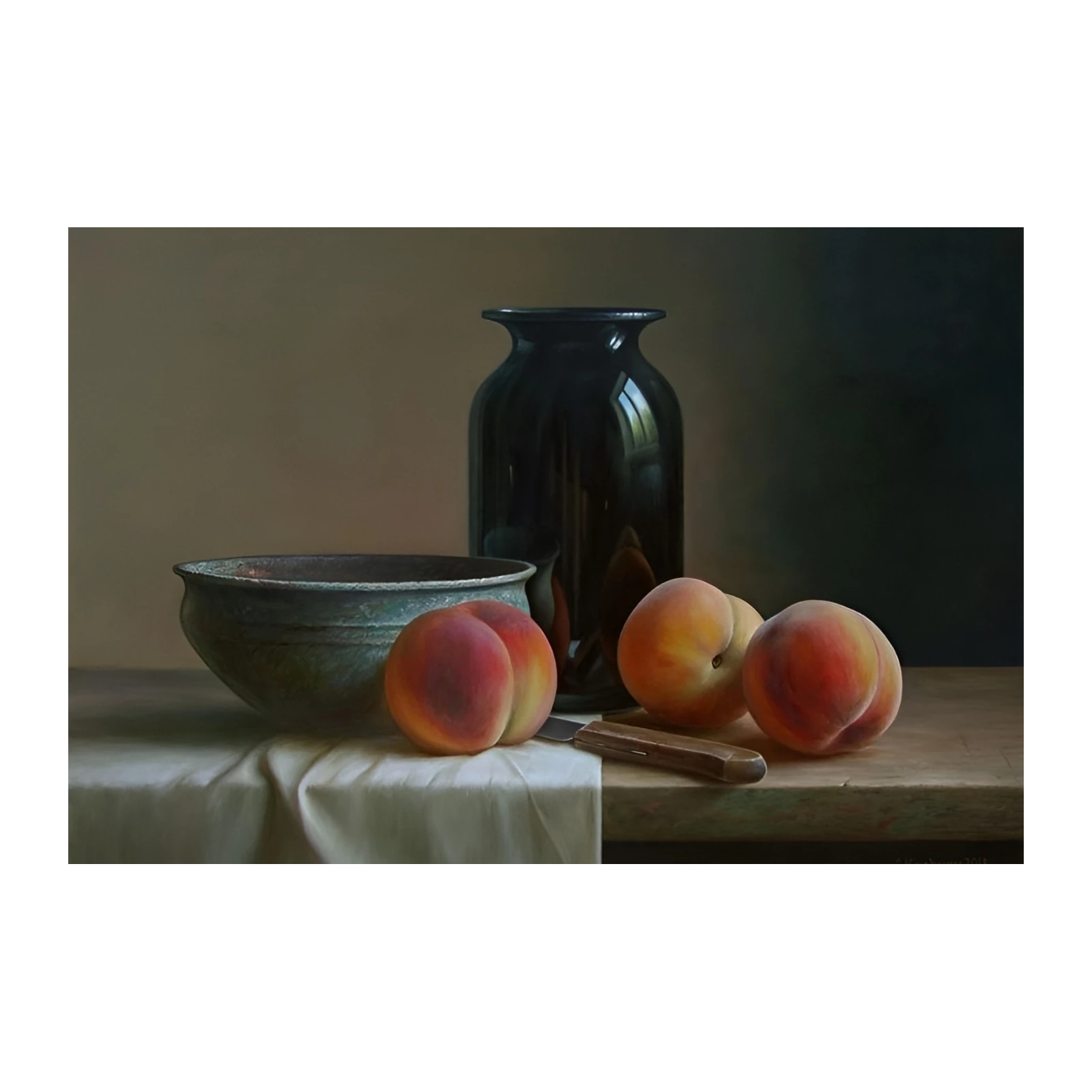 Classic Peaches Still Life Wall Art