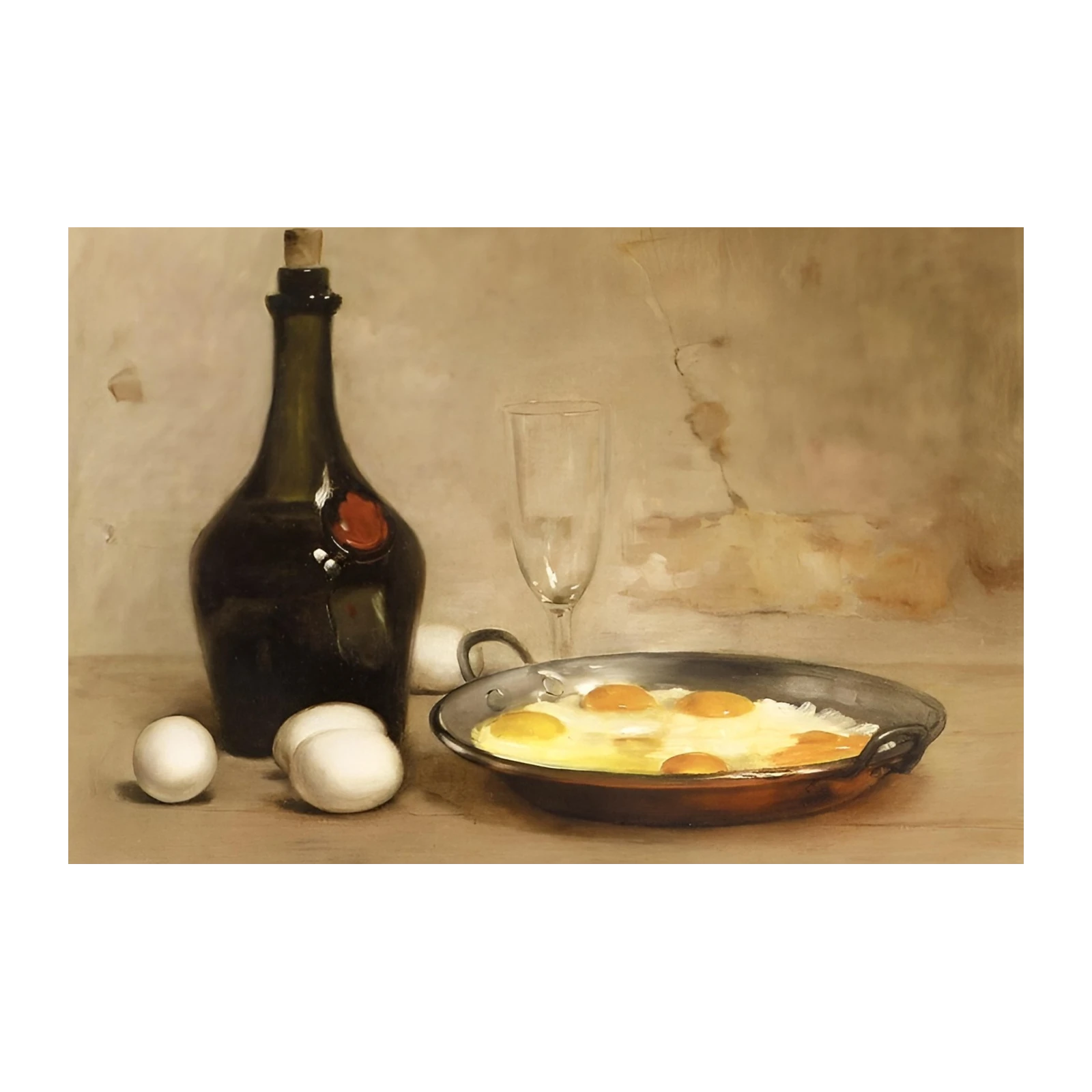 Still Life Eggs & Wine Wall Art