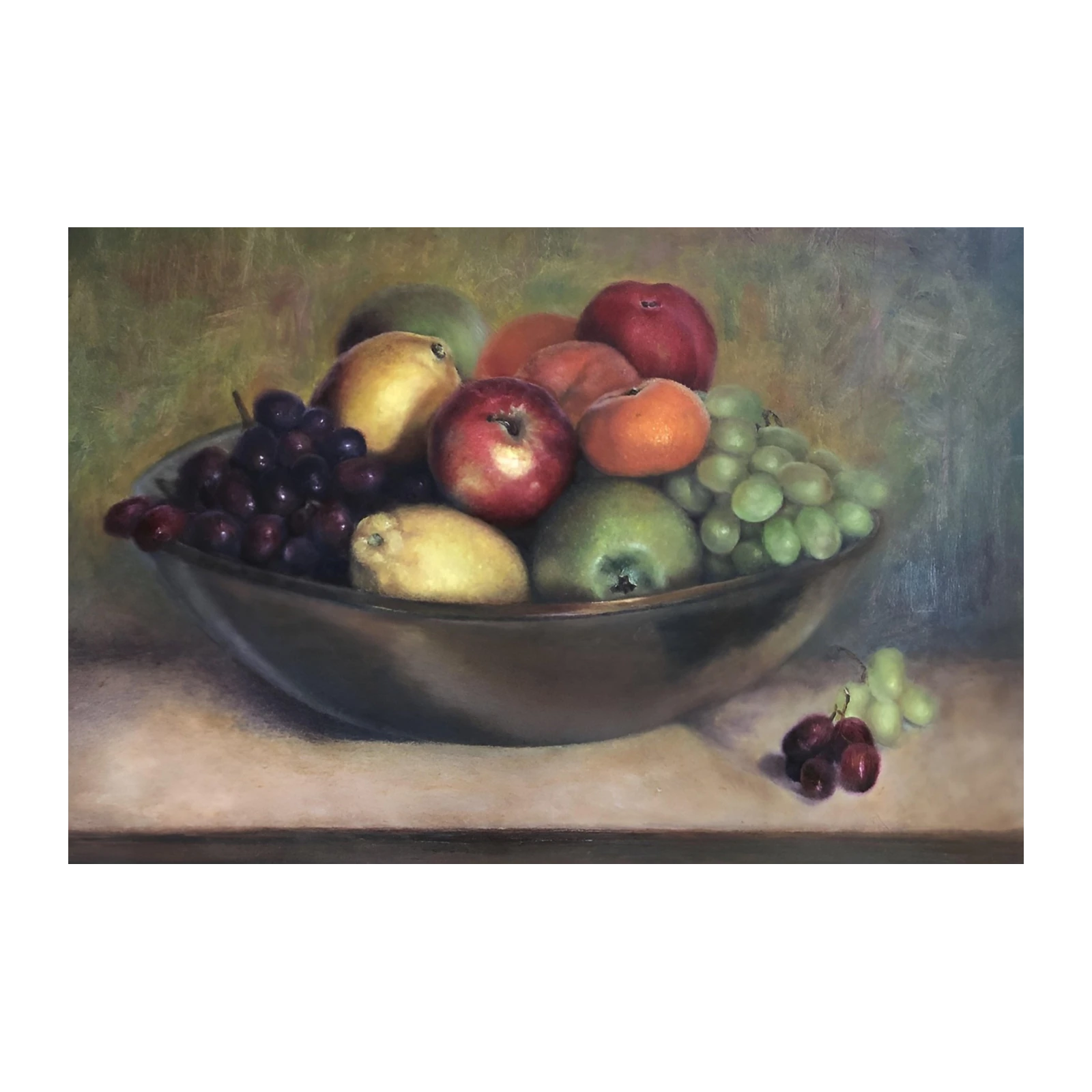 Vibrant Fruit Bowl Still Life Wall Art