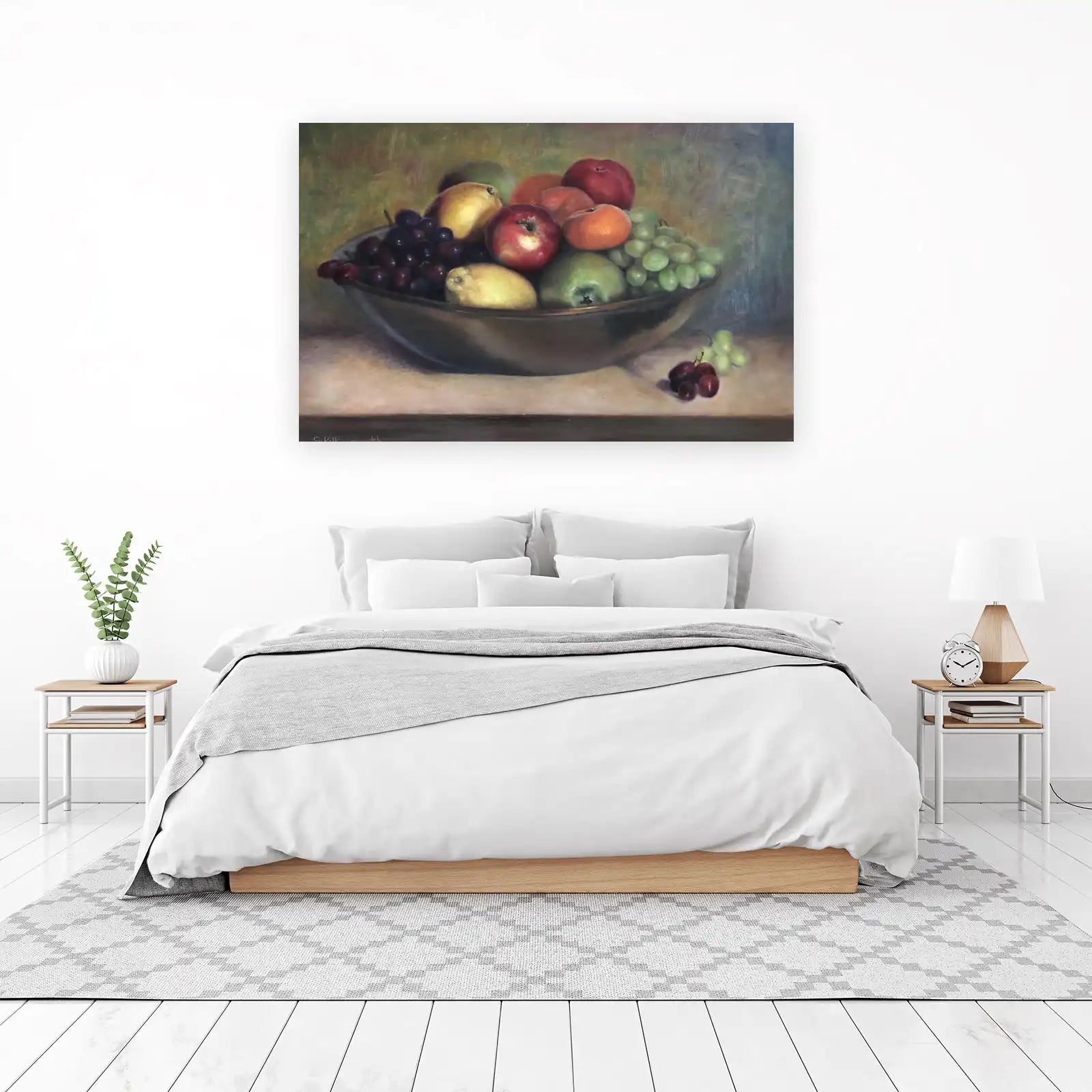 Vibrant Fruit Bowl Still Life Wall Art