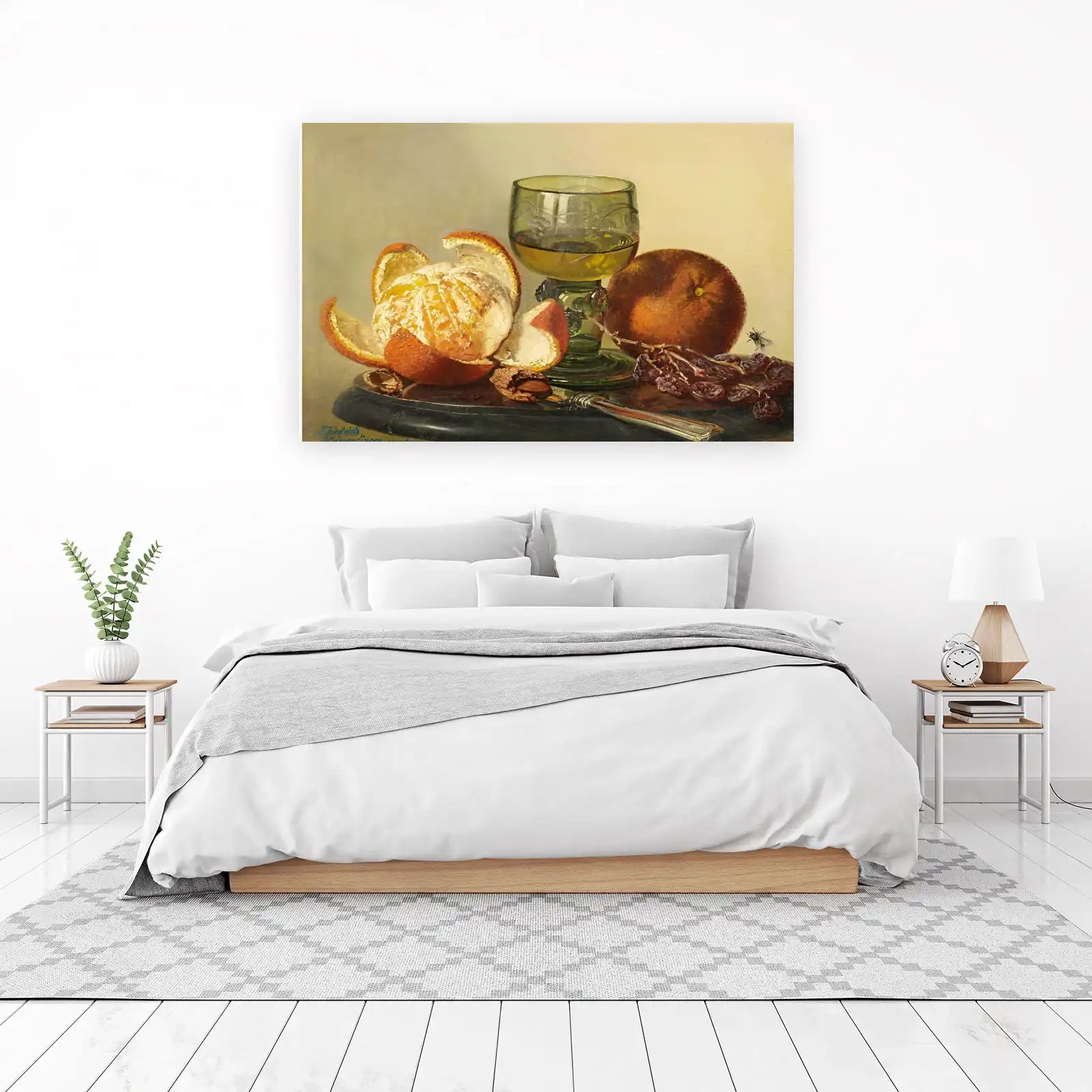 Classic Still Life Oranges & Wine Wall Art
