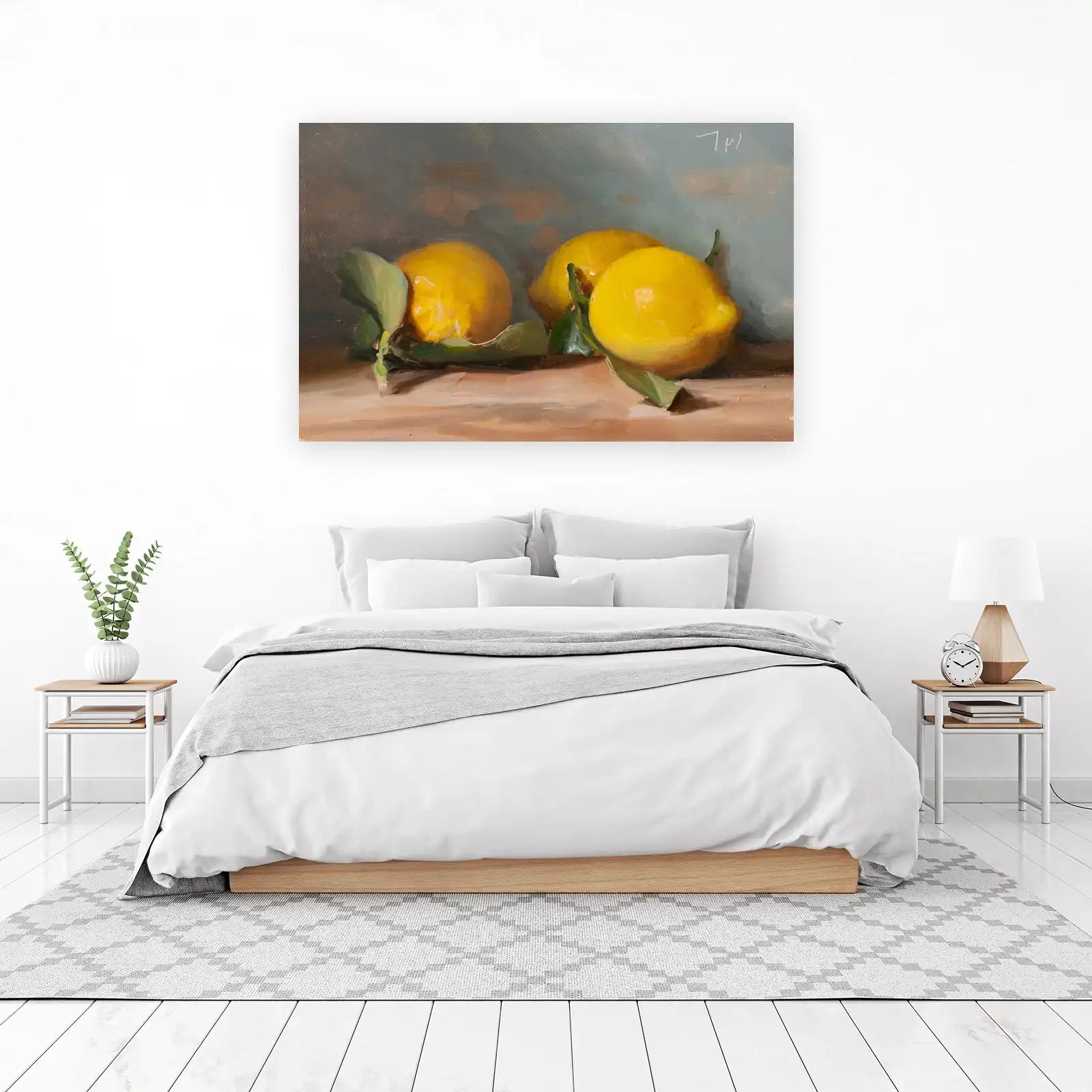 Vibrant Lemons Still Life Wall Art