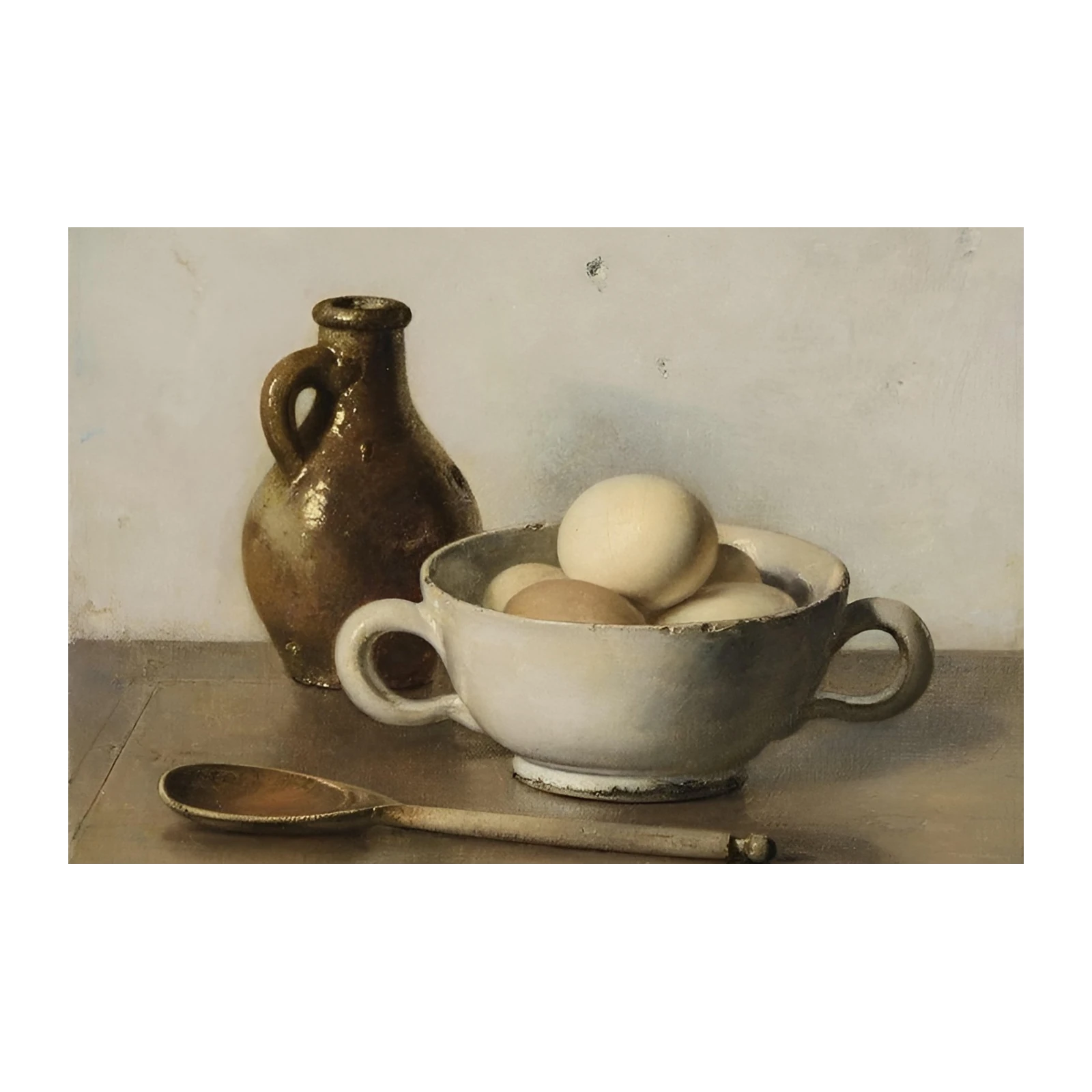 Rustic Still Life Eggs & Jug Wall Art
