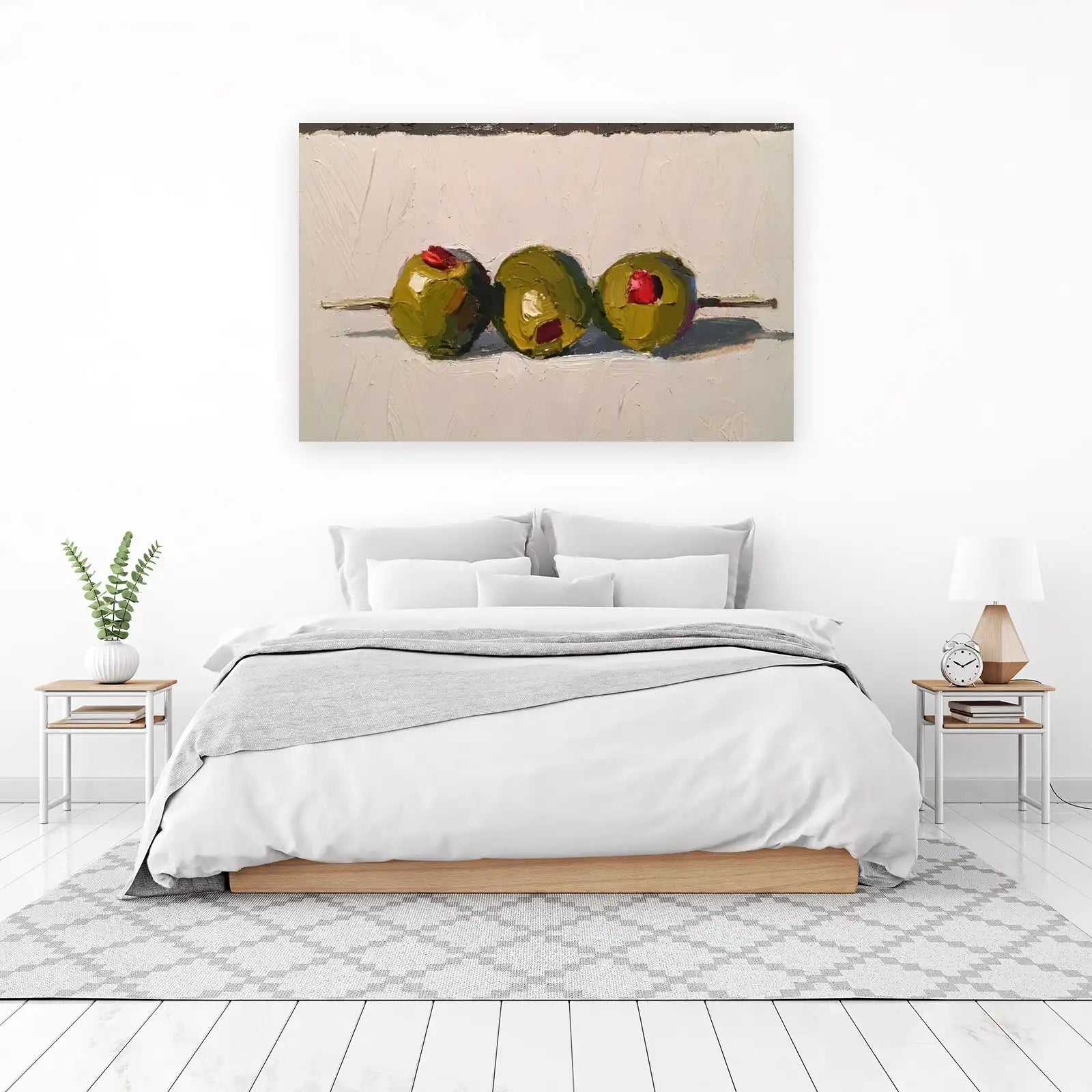 Textured Olive Trio Still Life Wall Art