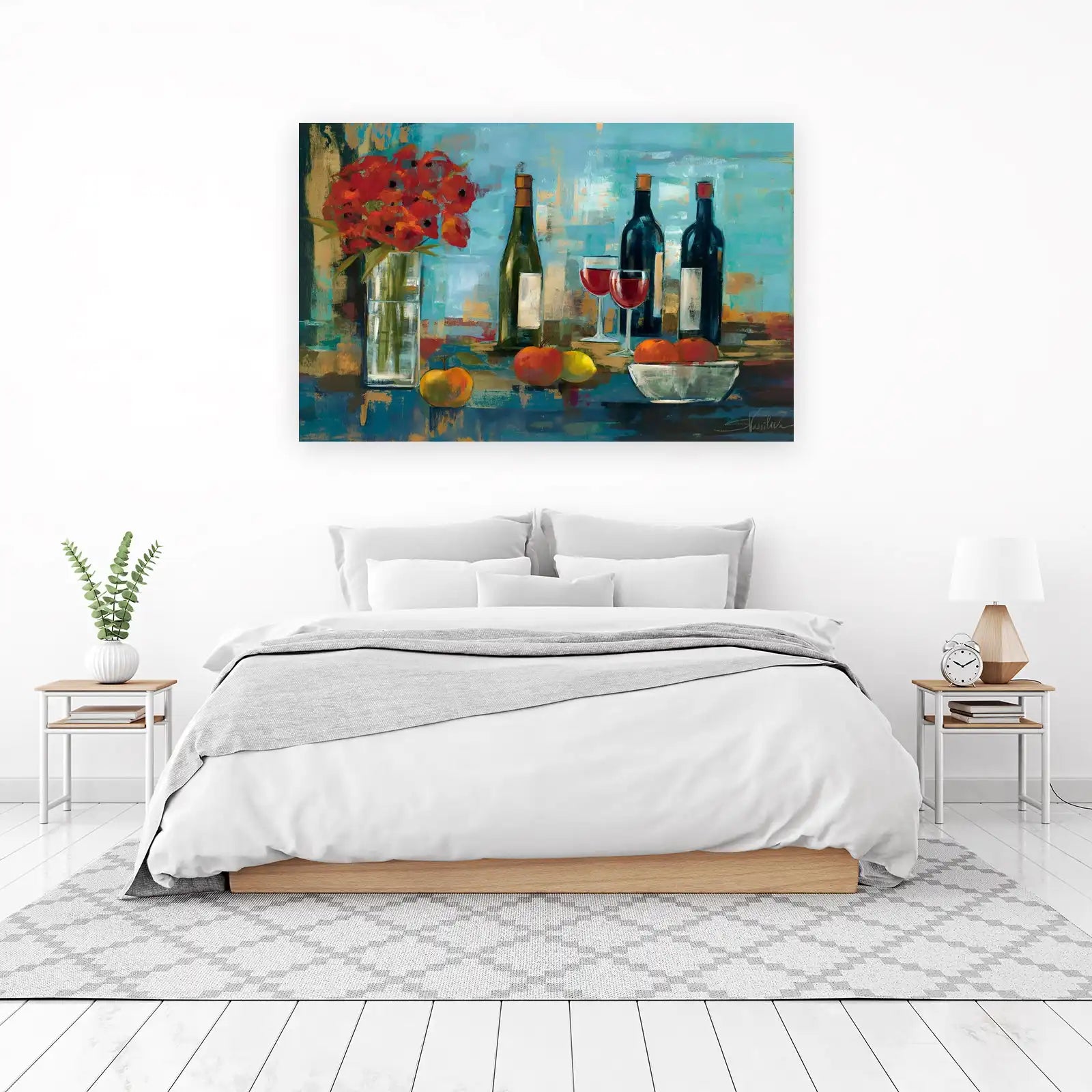 Vibrant Wine Still Life Wall Art