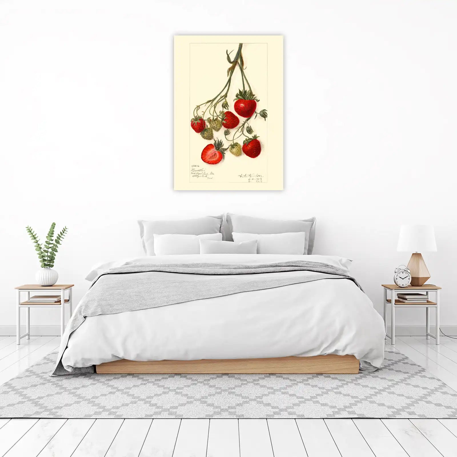 Vintage Strawberry Botanical Art Wall Art