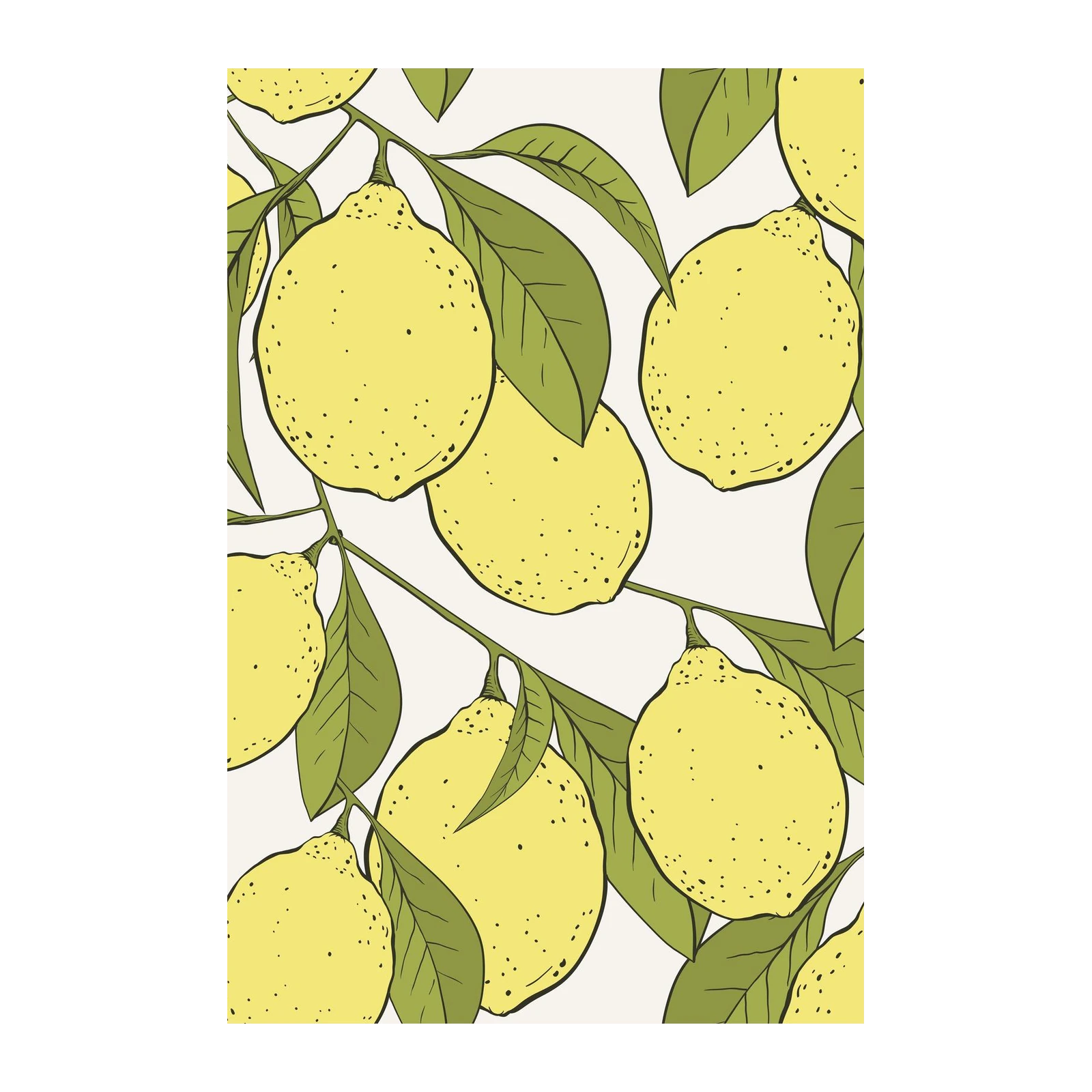 Vibrant Lemon Branch Botanical Wall Art