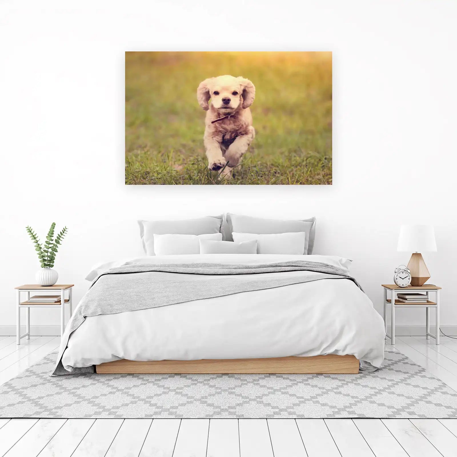 Adorable Golden Retriever Puppy Running Wall Art
