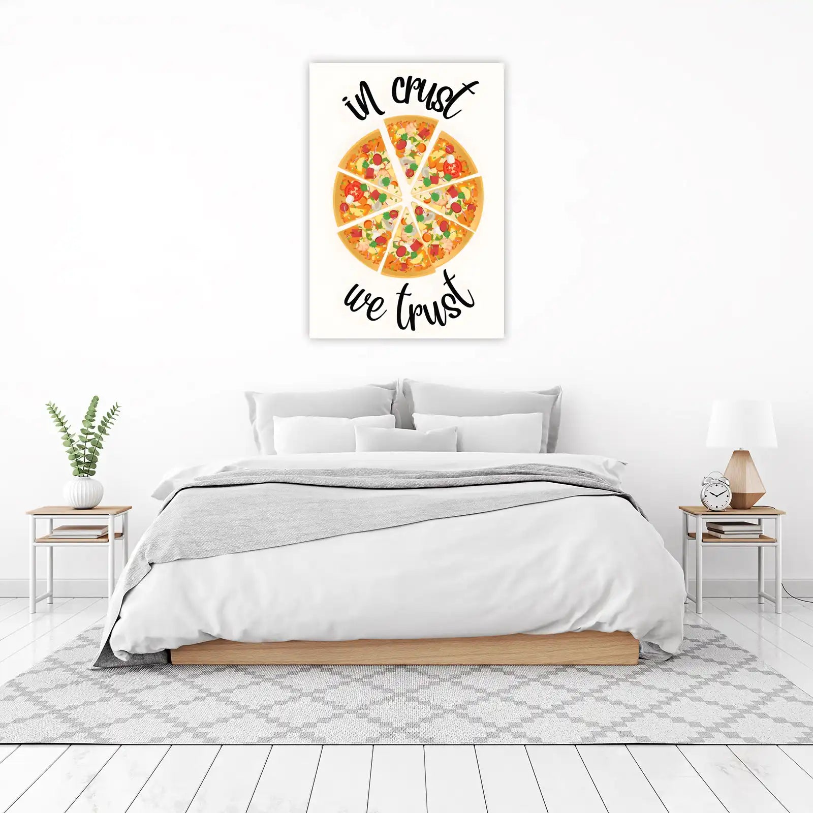 In Crust We Trust Pizza Art Wall Art