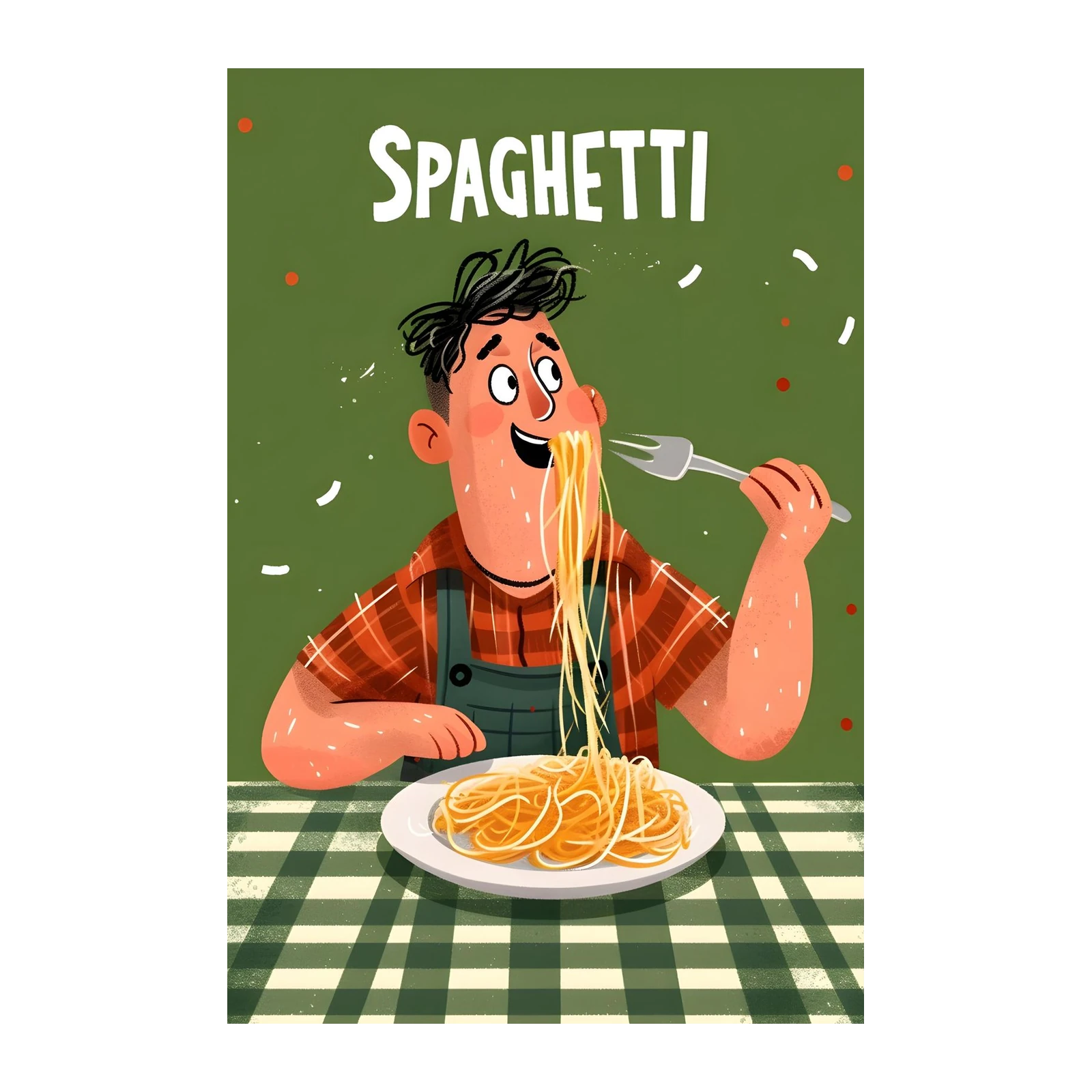 Joyful Spaghetti Diner Art Wall Art