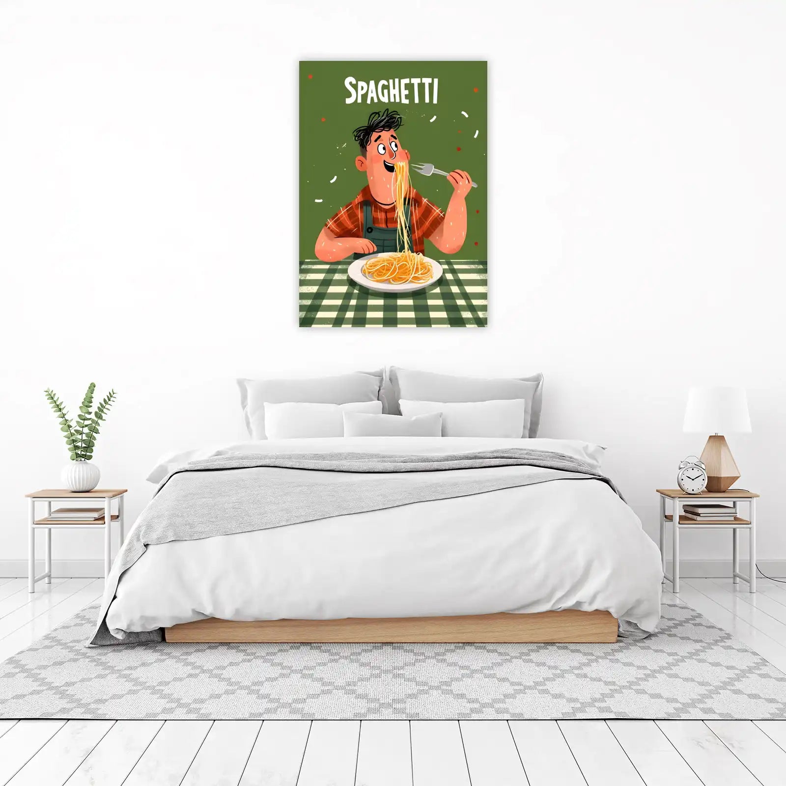 Joyful Spaghetti Diner Art Wall Art