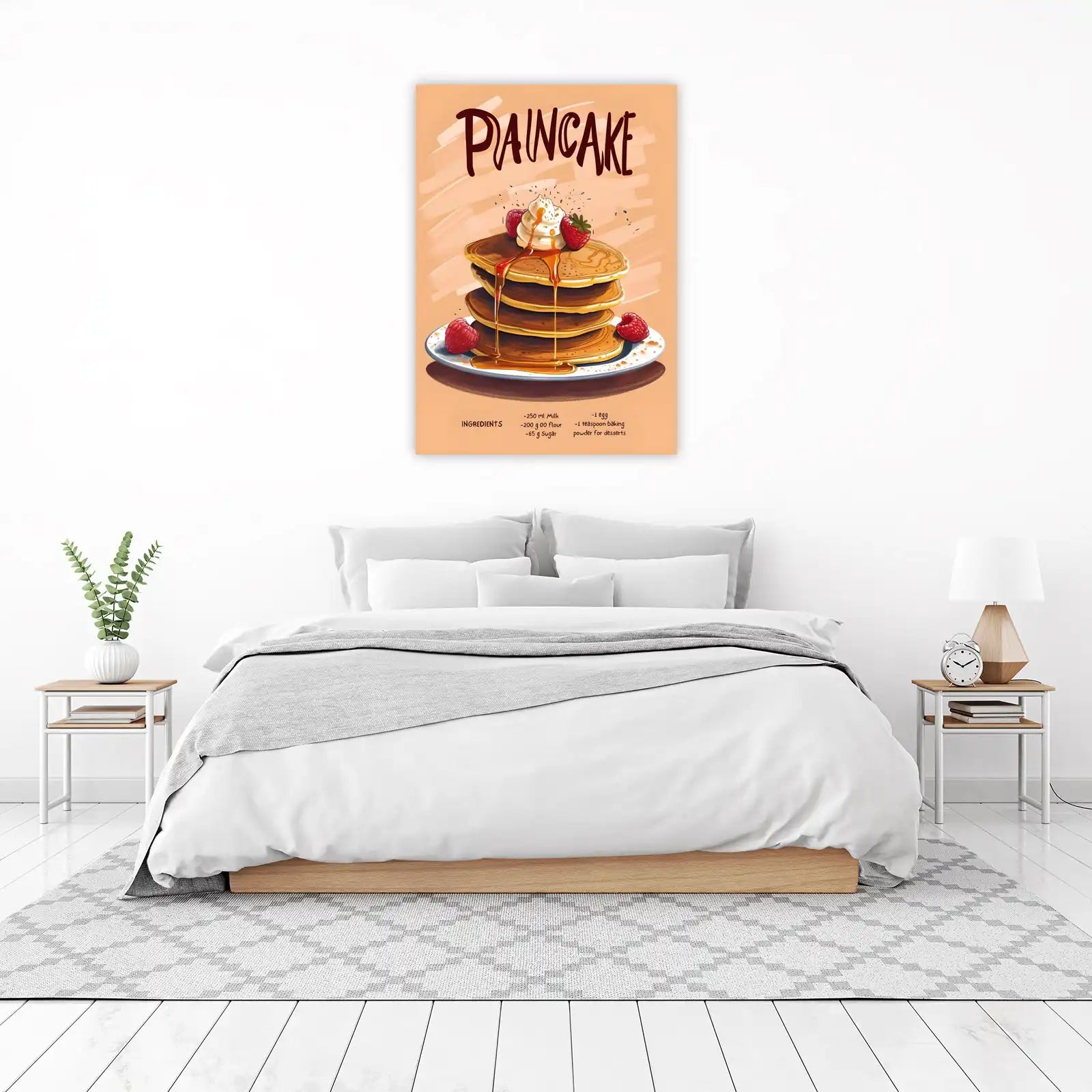 Delicious Pancake Recipe Art Wall Art