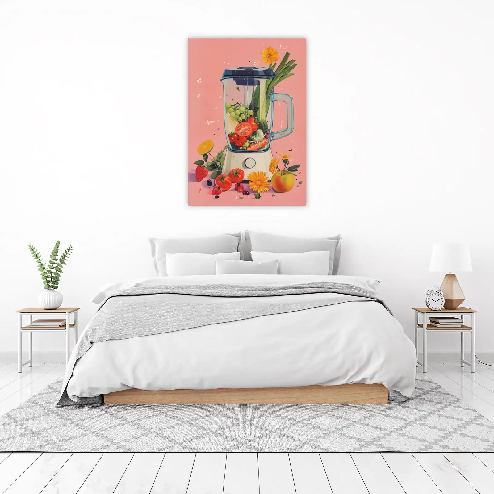 Vibrant Smoothie Blender Fruit & Veggie Wall Art