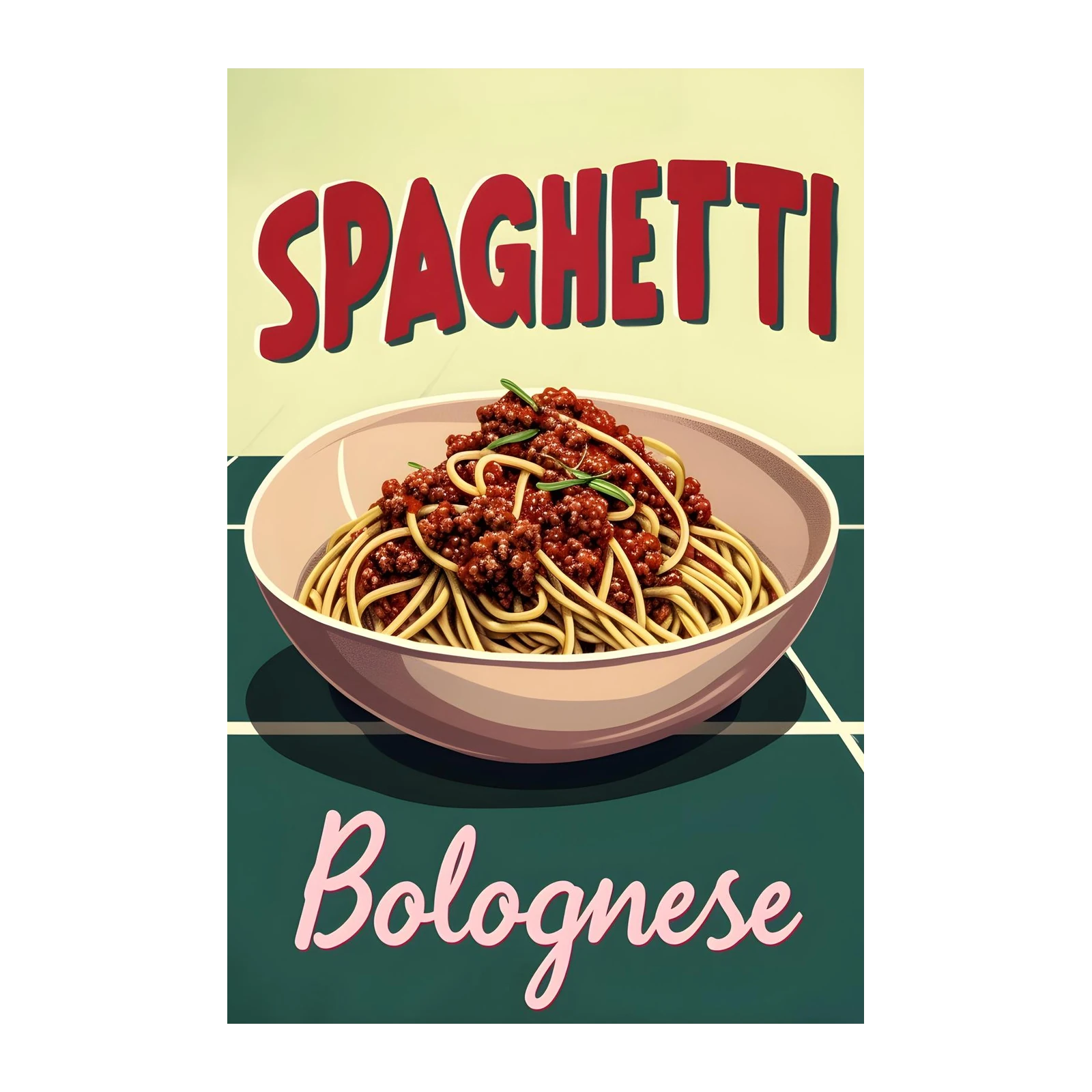 Vintage Spaghetti Bolognese Wall Art Wall Art