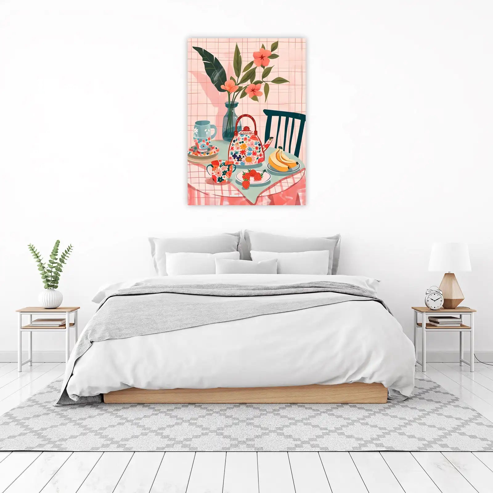 Vibrant Floral Kitchen Still Life Wall Art