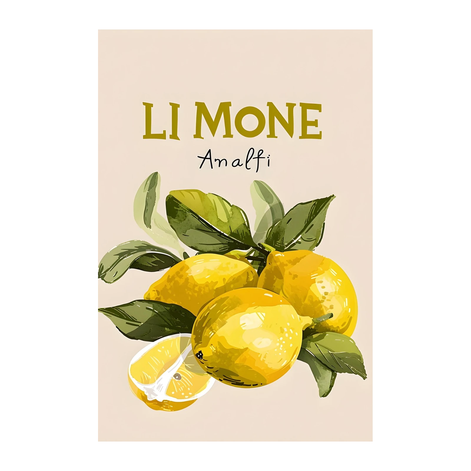 Vibrant Amalfi Lemon Art Wall Art