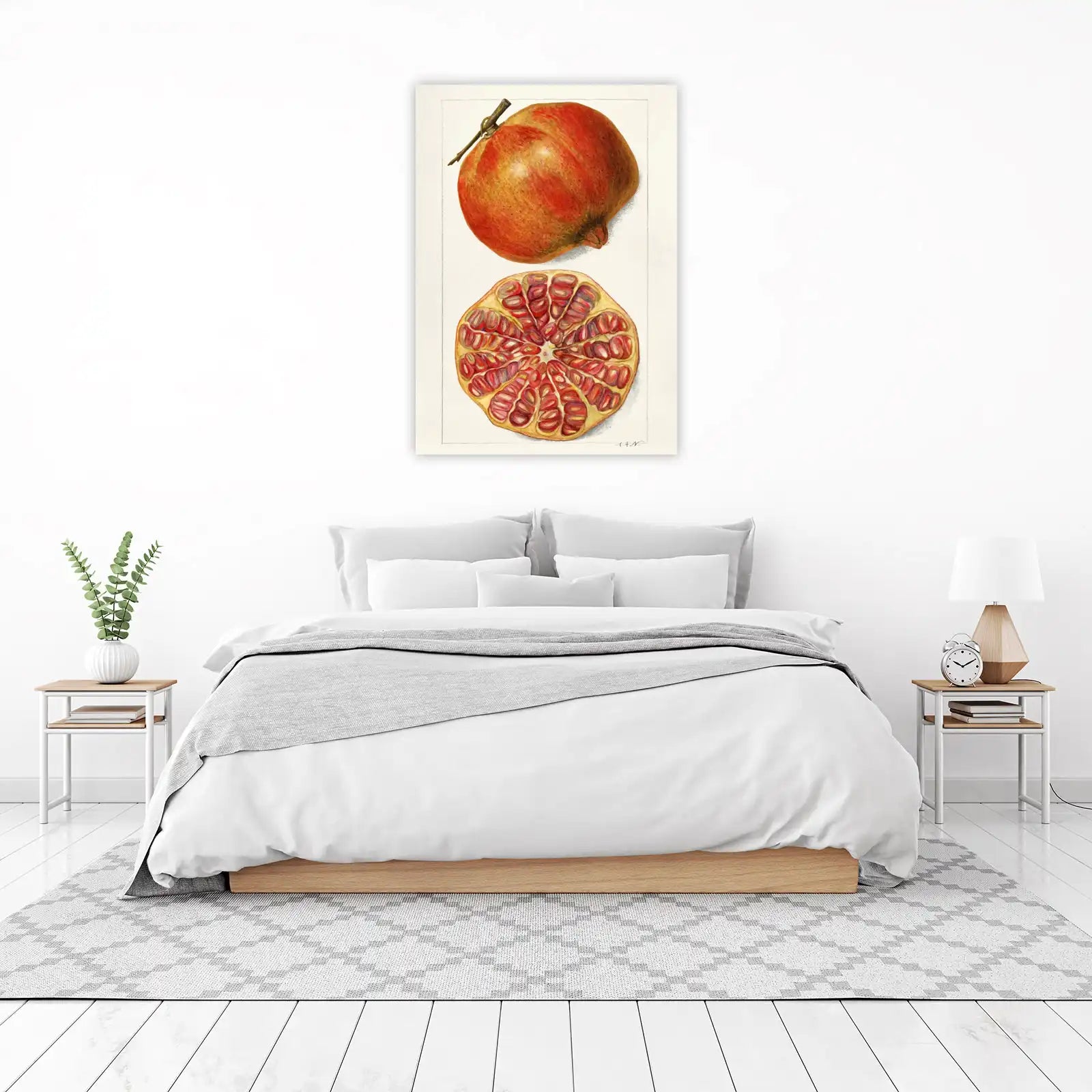 Vibrant Pomegranate Botanical Art Wall Art