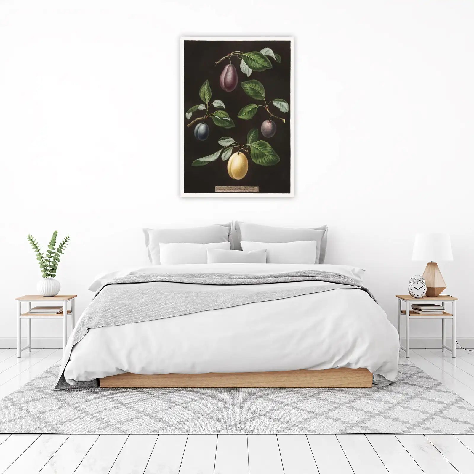 Vintage Plum Botanical Art Wall Art