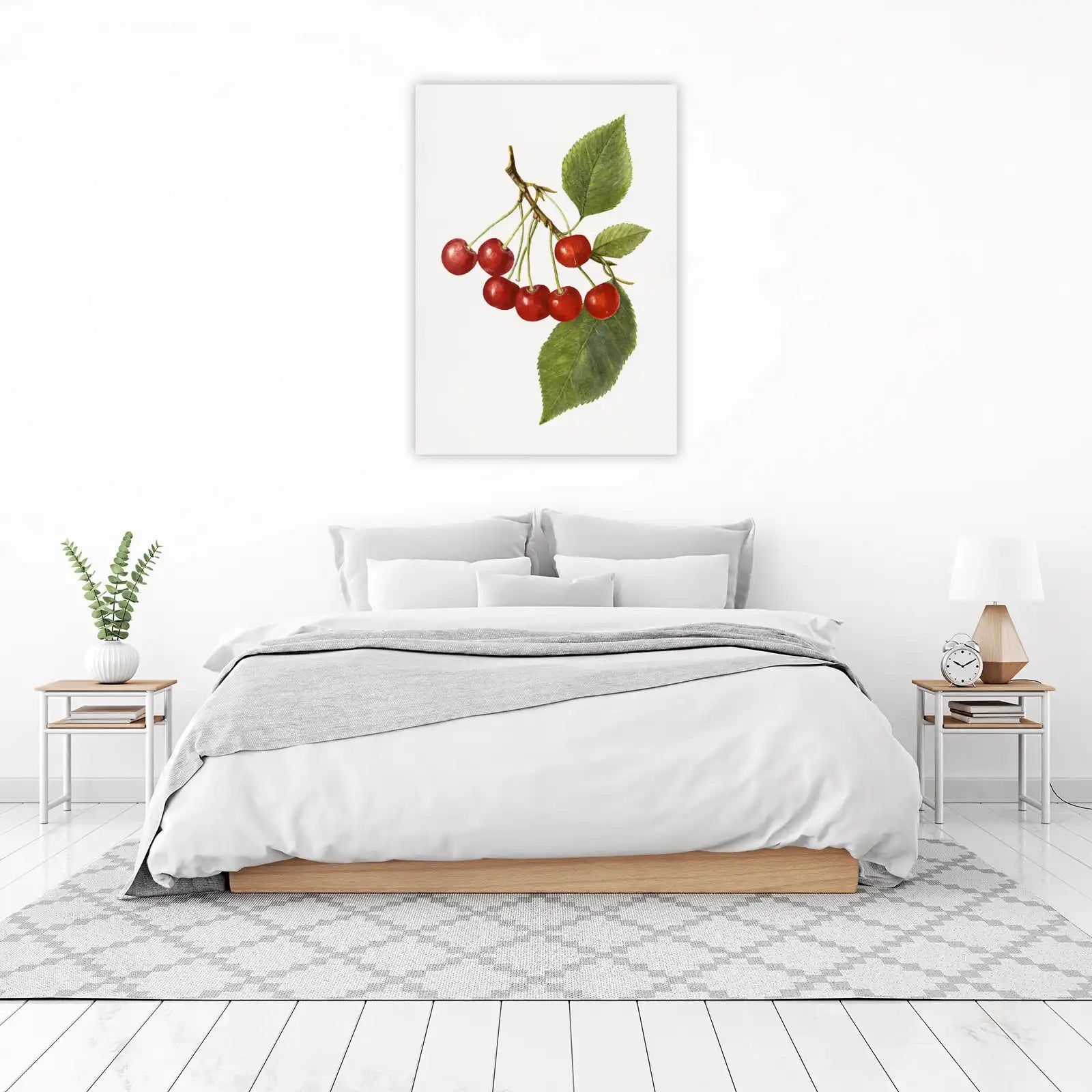 Vibrant Cherry Branch Botanical Wall Art