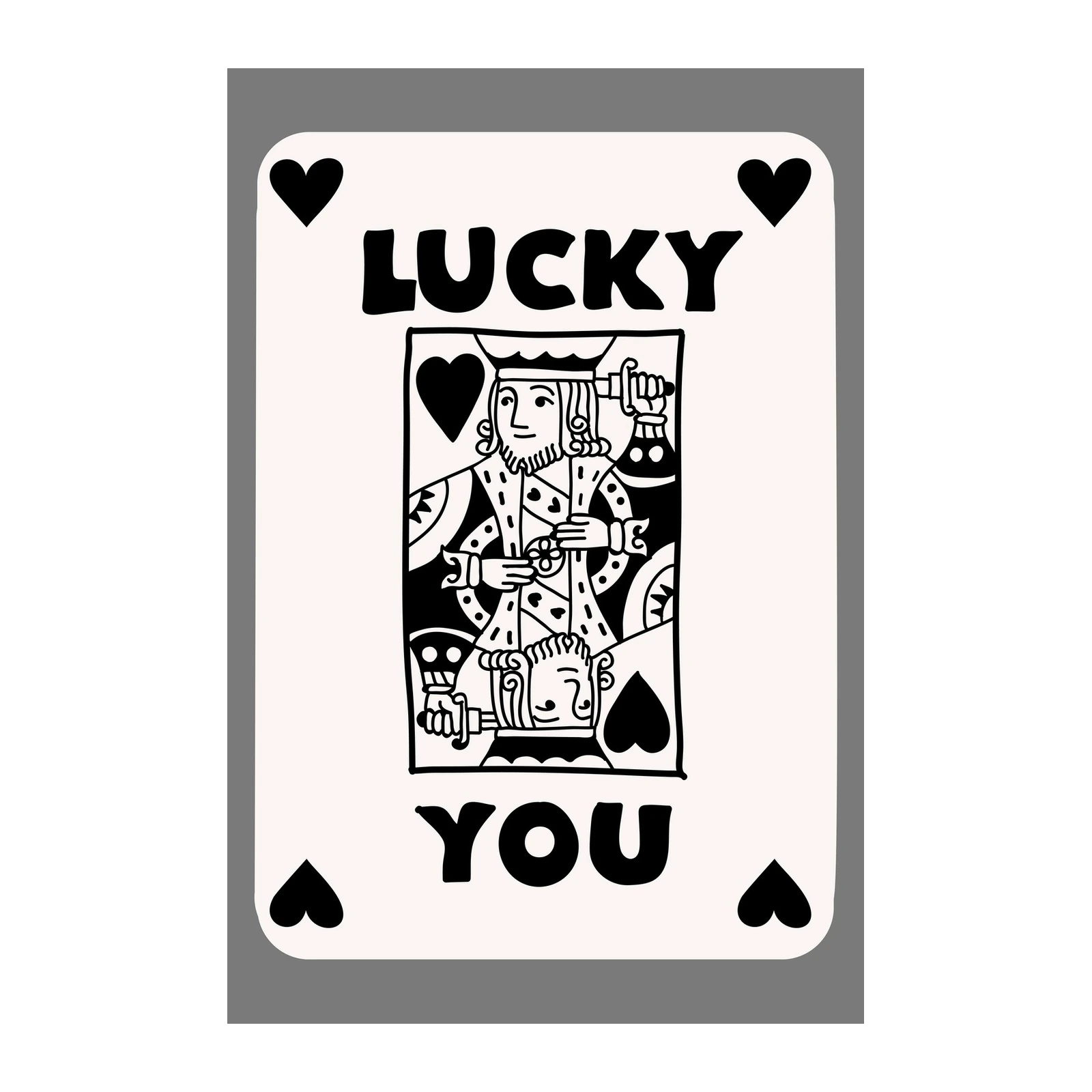 Lucky King Playing Card Wall Art
