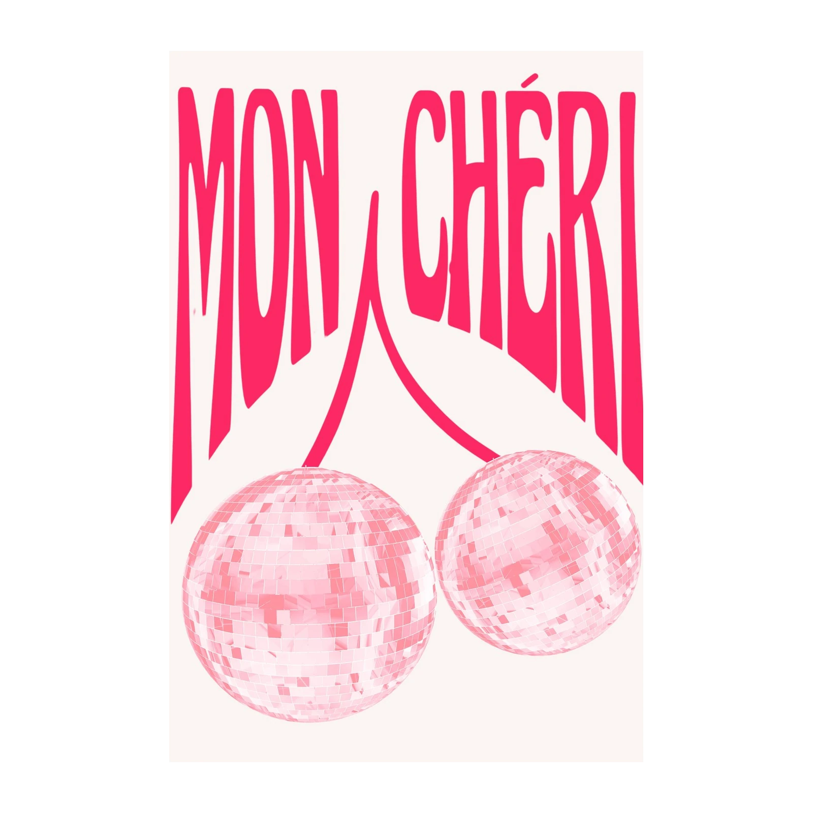Mon Cheri Disco Cherry Wall Art | Pink Wall Art