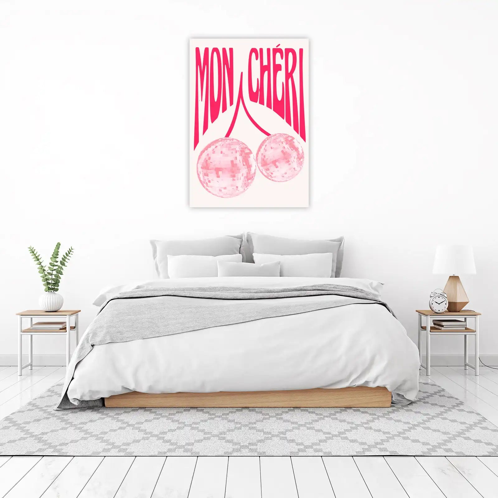 Mon Cheri Disco Cherry Wall Art | Pink Wall Art