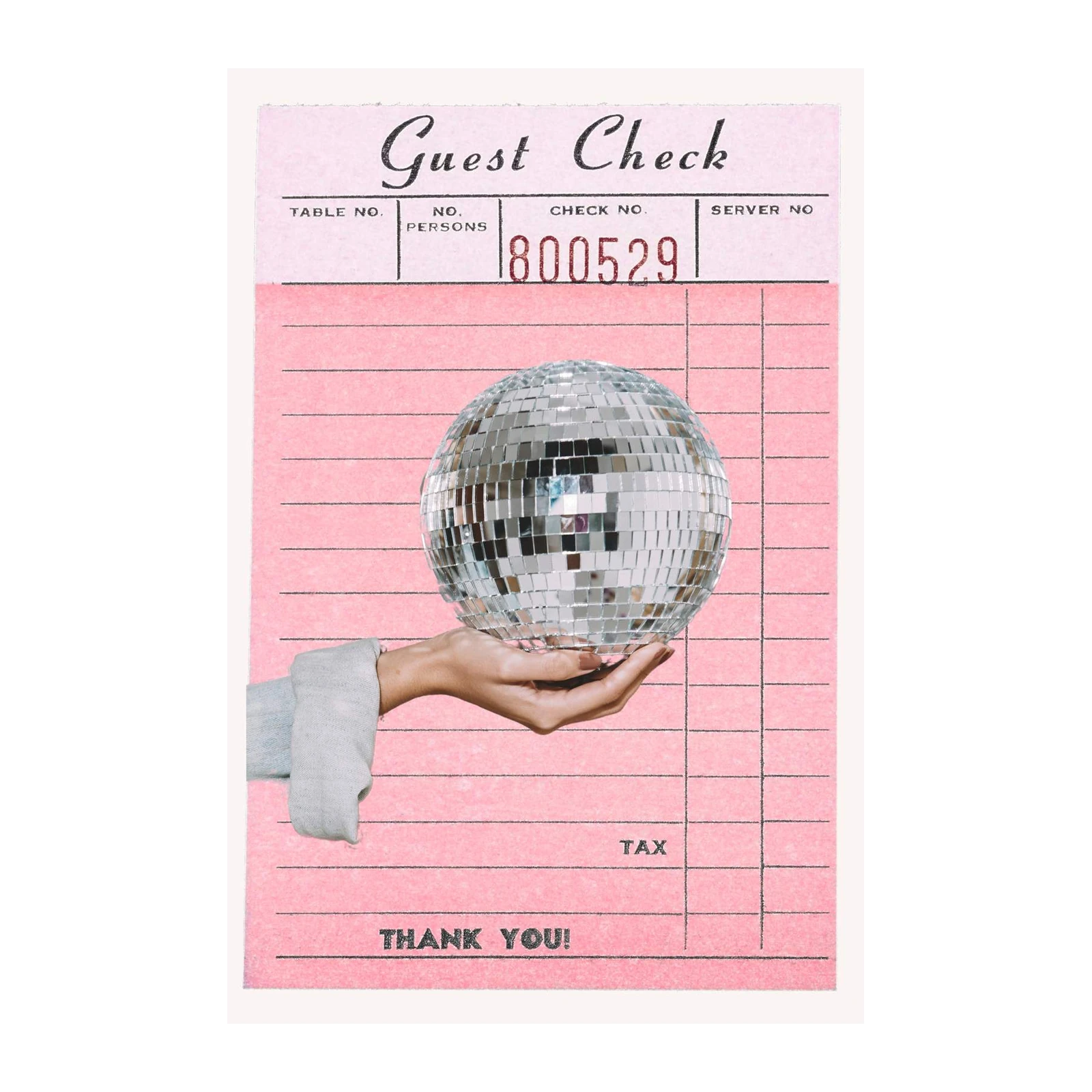 Disco Ball Guest Check Wall Art