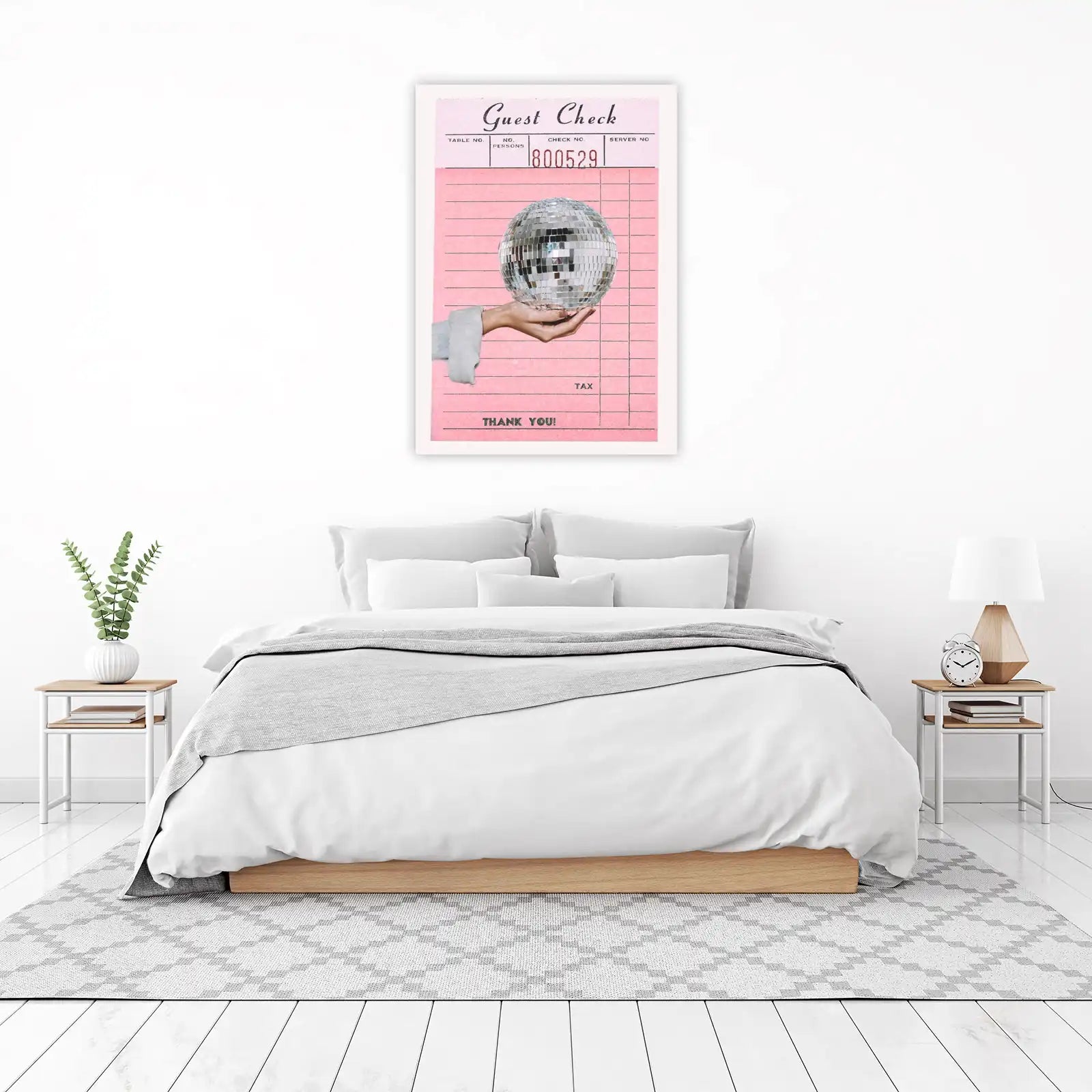 Disco Ball Guest Check Wall Art