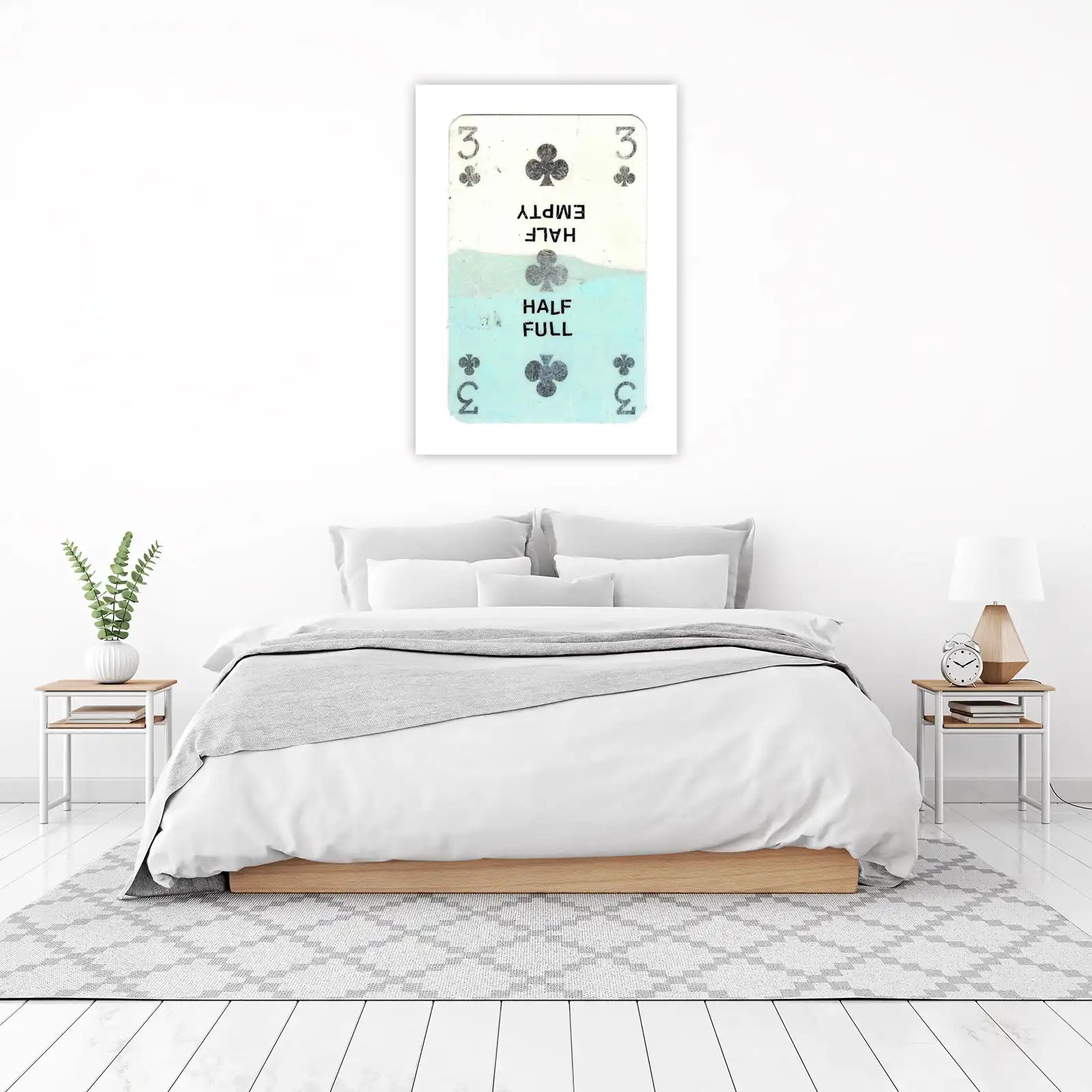 Half Full Half Empty Playing Card Wall Art