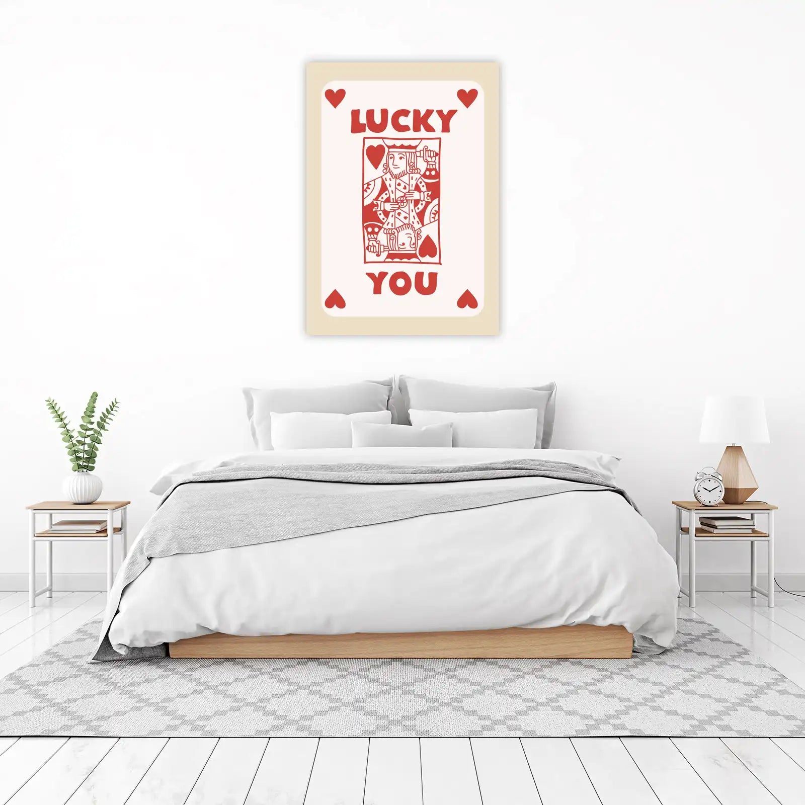 Lucky You King of Hearts Card Wall Art