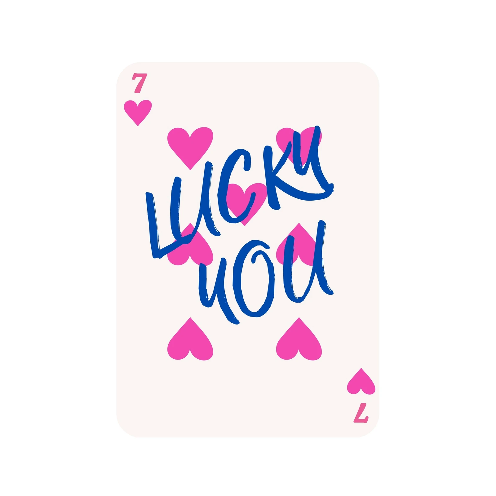Lucky You Hearts & Card Wall Art