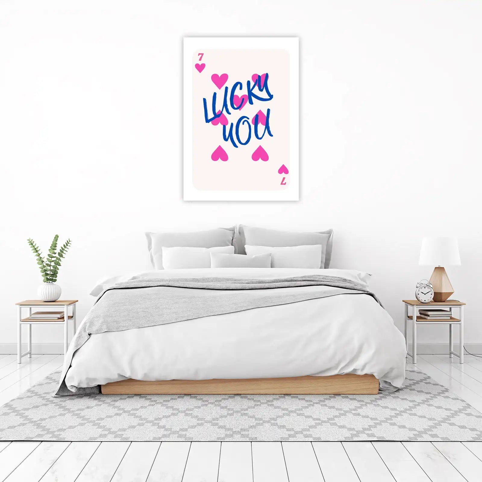 Lucky You Hearts & Card Wall Art