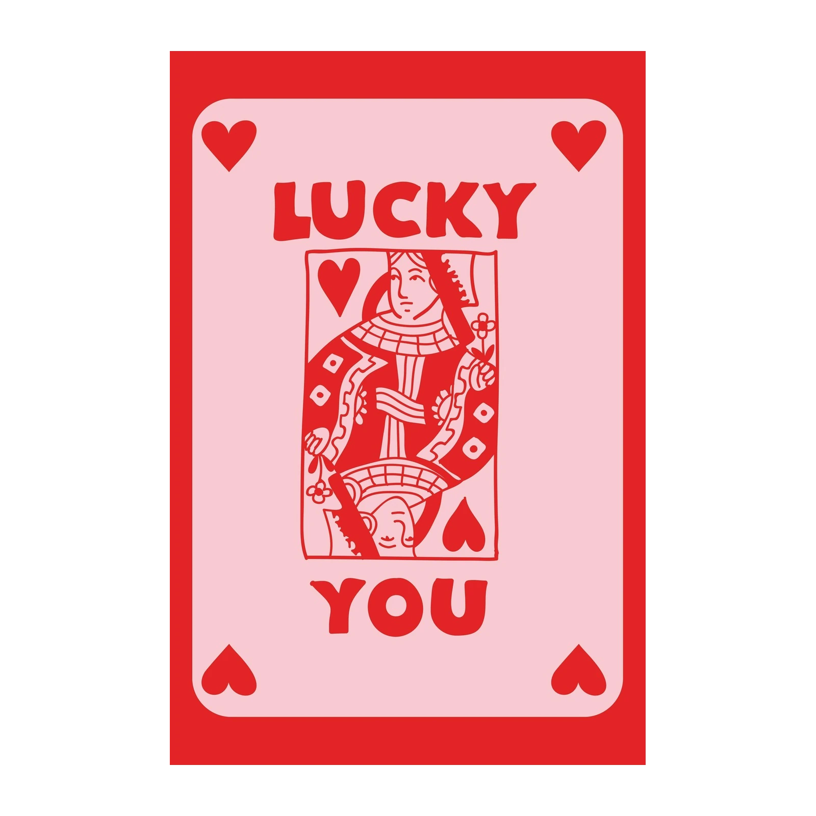 Lucky You Queen of Hearts Wall Art
