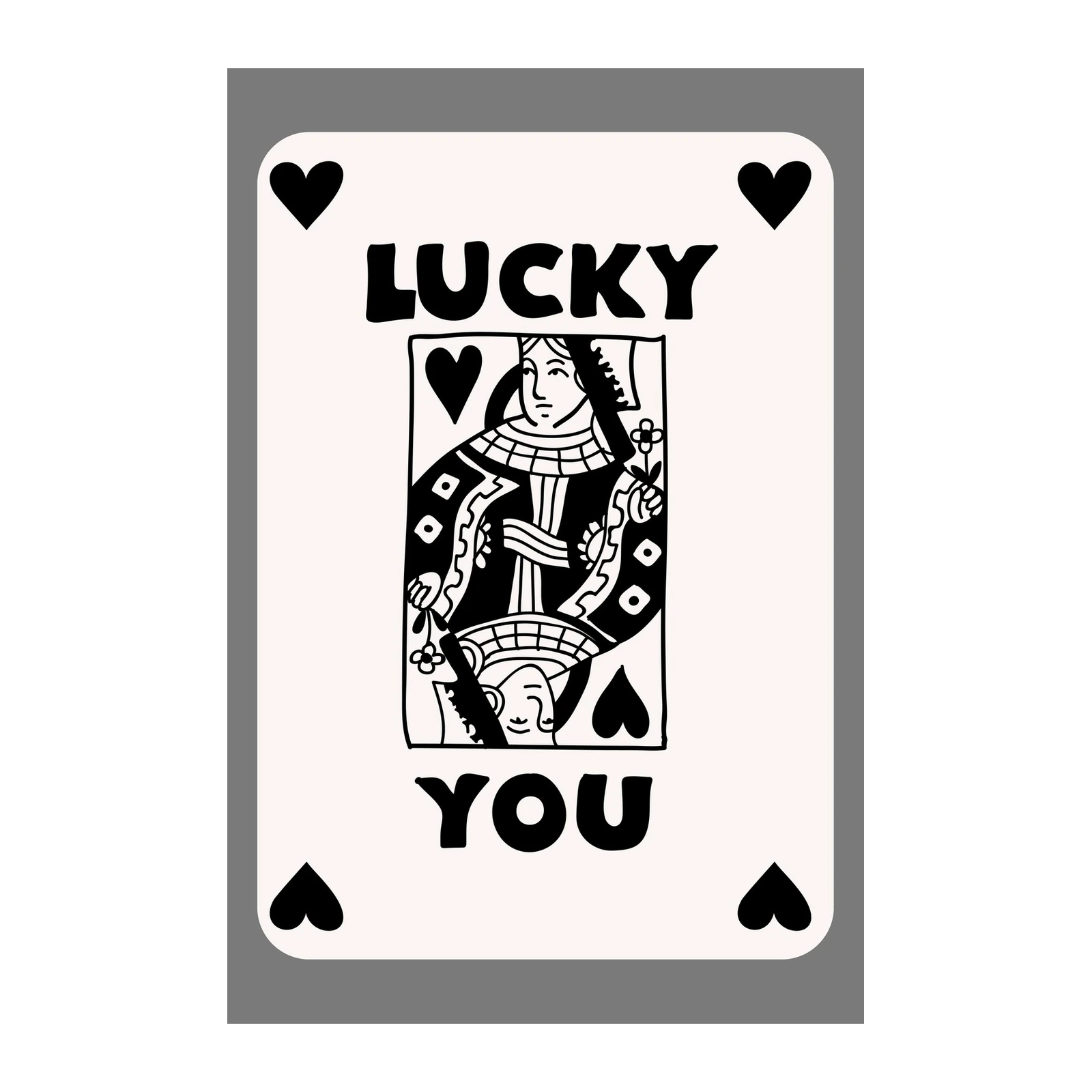 Queen of Hearts "Lucky You" Wall Art