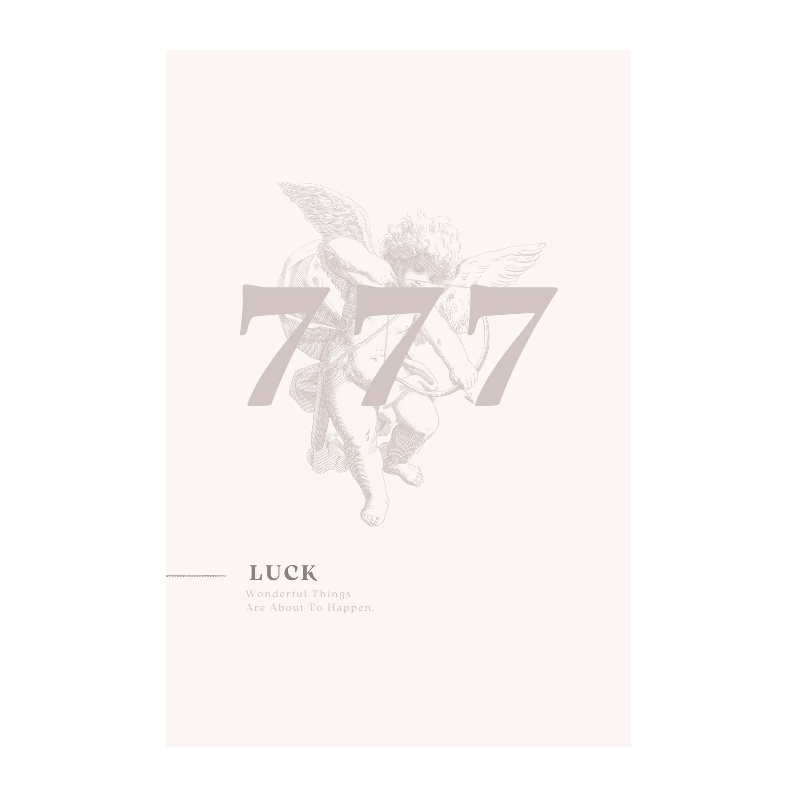 Angel & 777 'LUCK' Wall Art