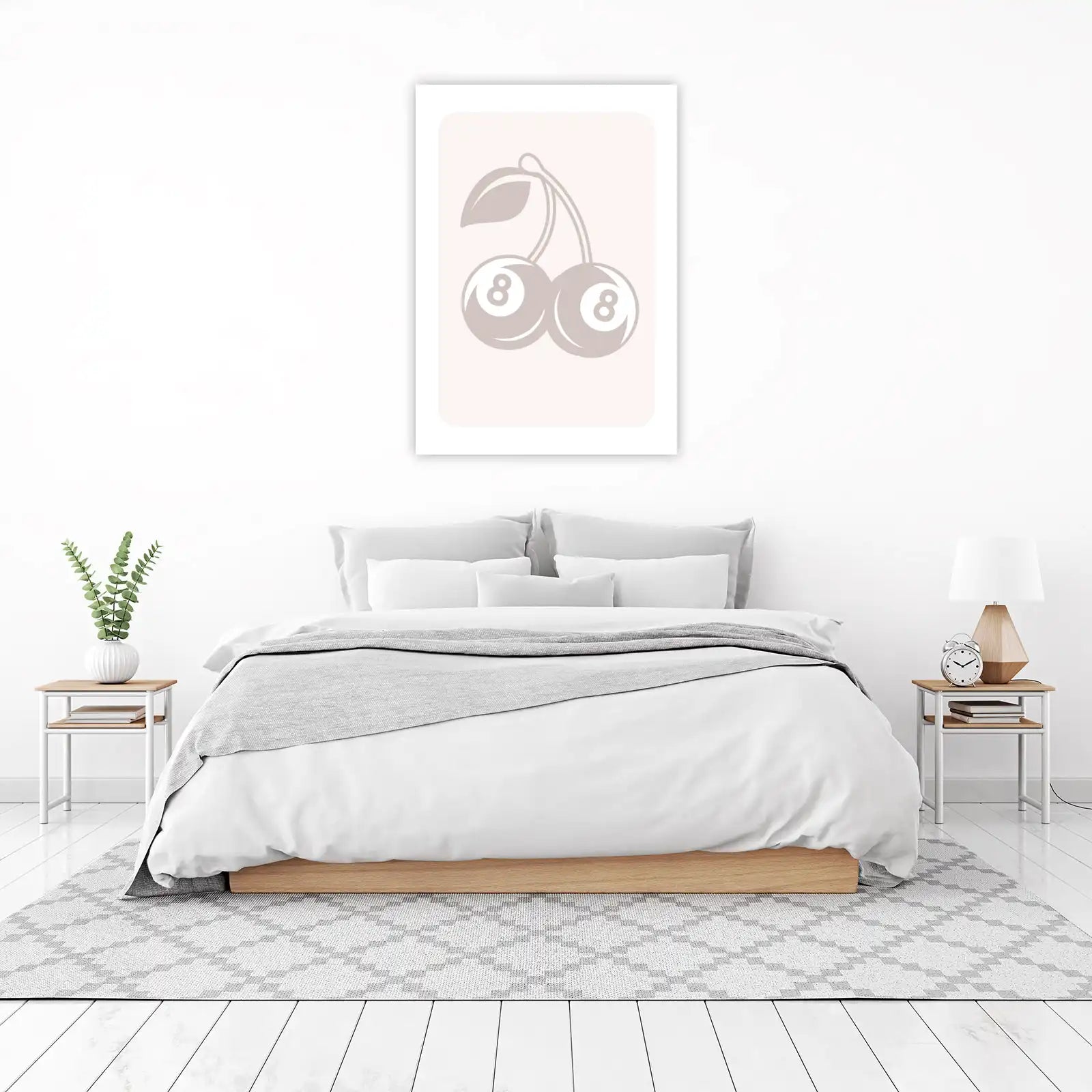 Lucky Cherries 8 Ball Art Wall Art
