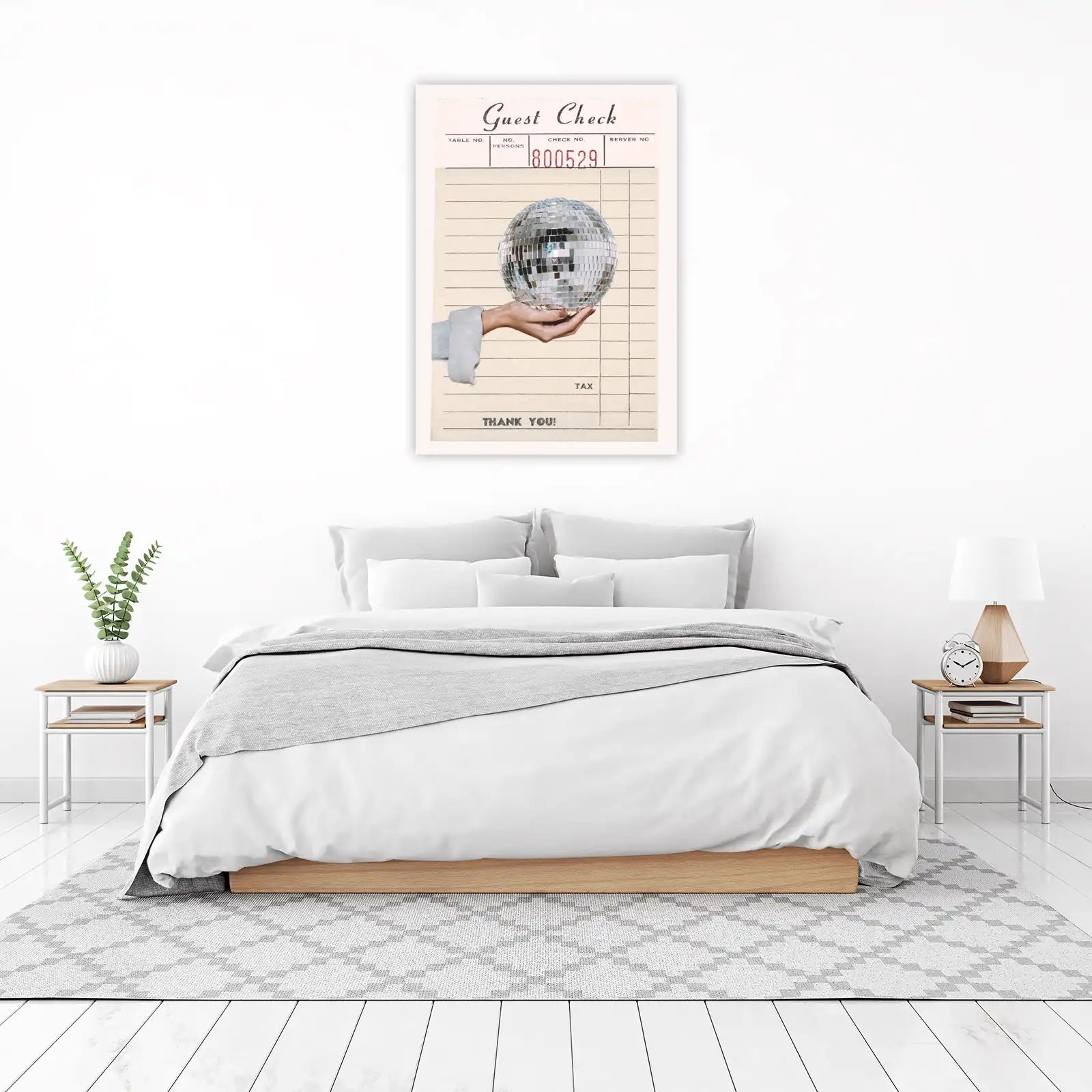 Disco Ball Guest Check Wall Art