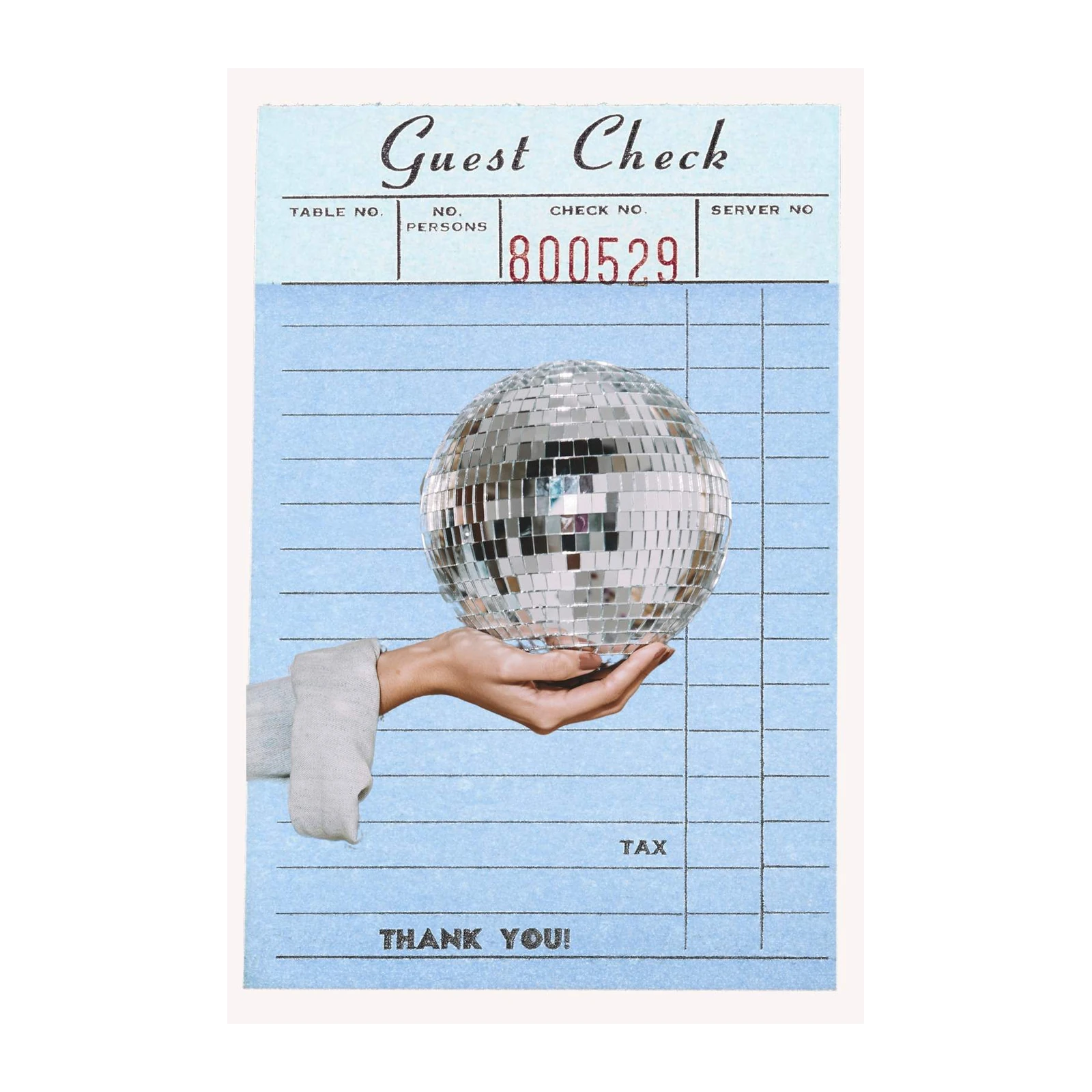 Disco Ball Guest Check Wall Art