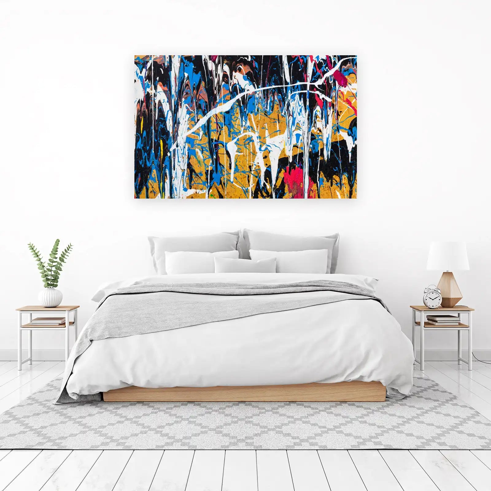 Vibrant Drip Abstract Expressionist Wall Art