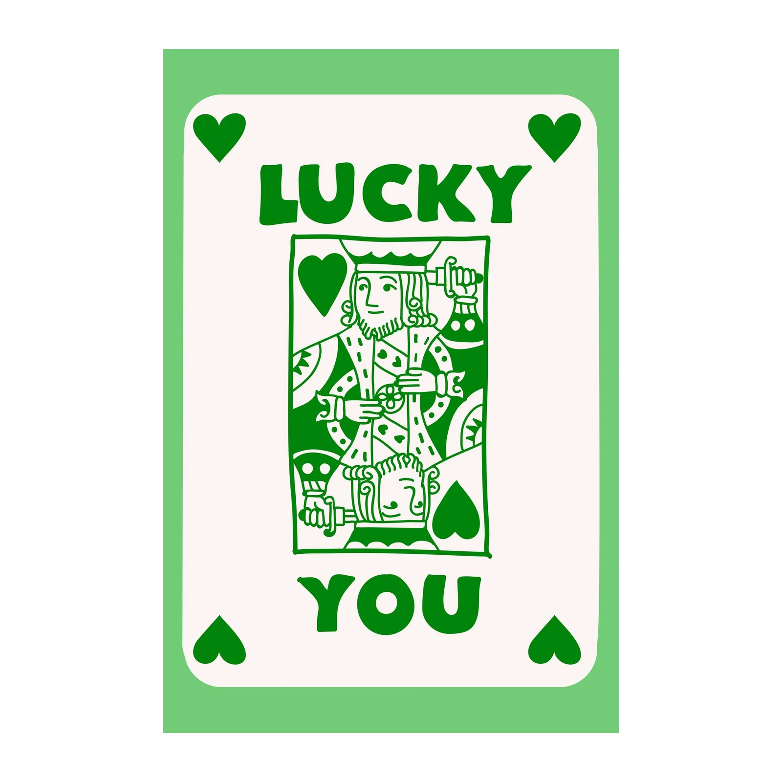 Lucky You King of Hearts Card Wall Art