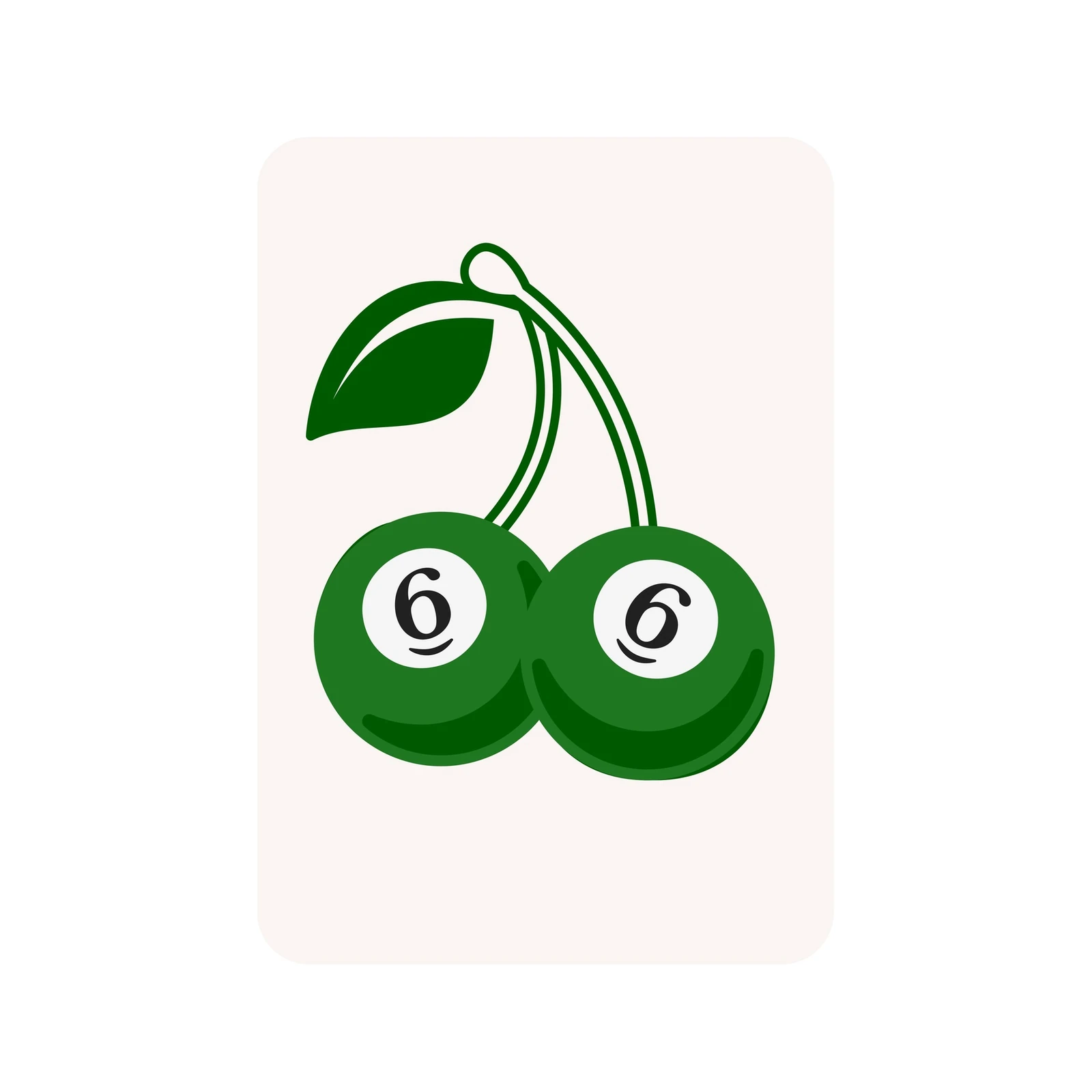 Lucky Six Billiard Cherries Wall Art
