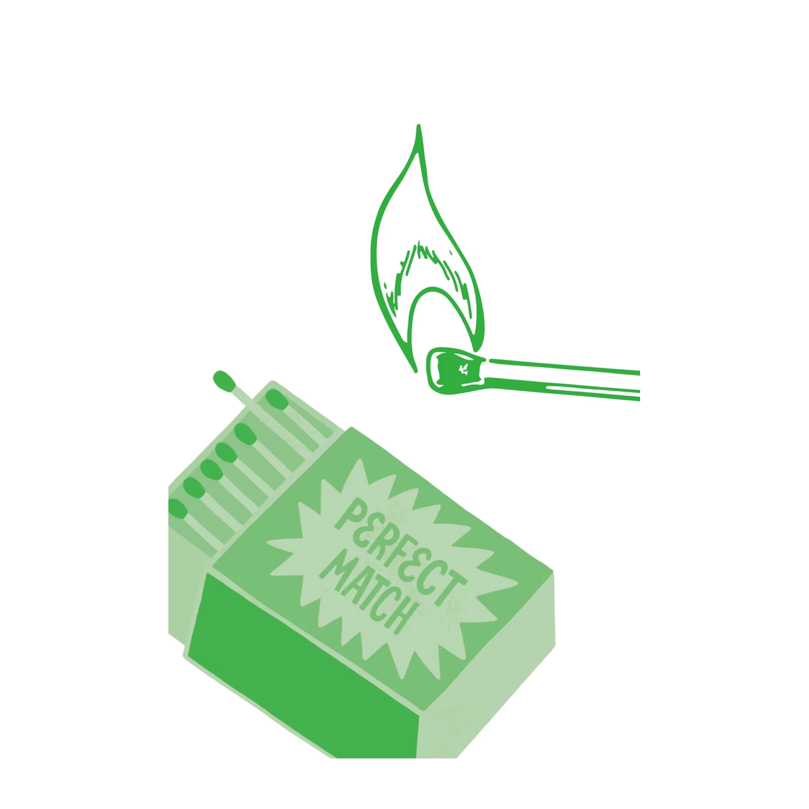 Perfect Match Green Matchbox Wall Art