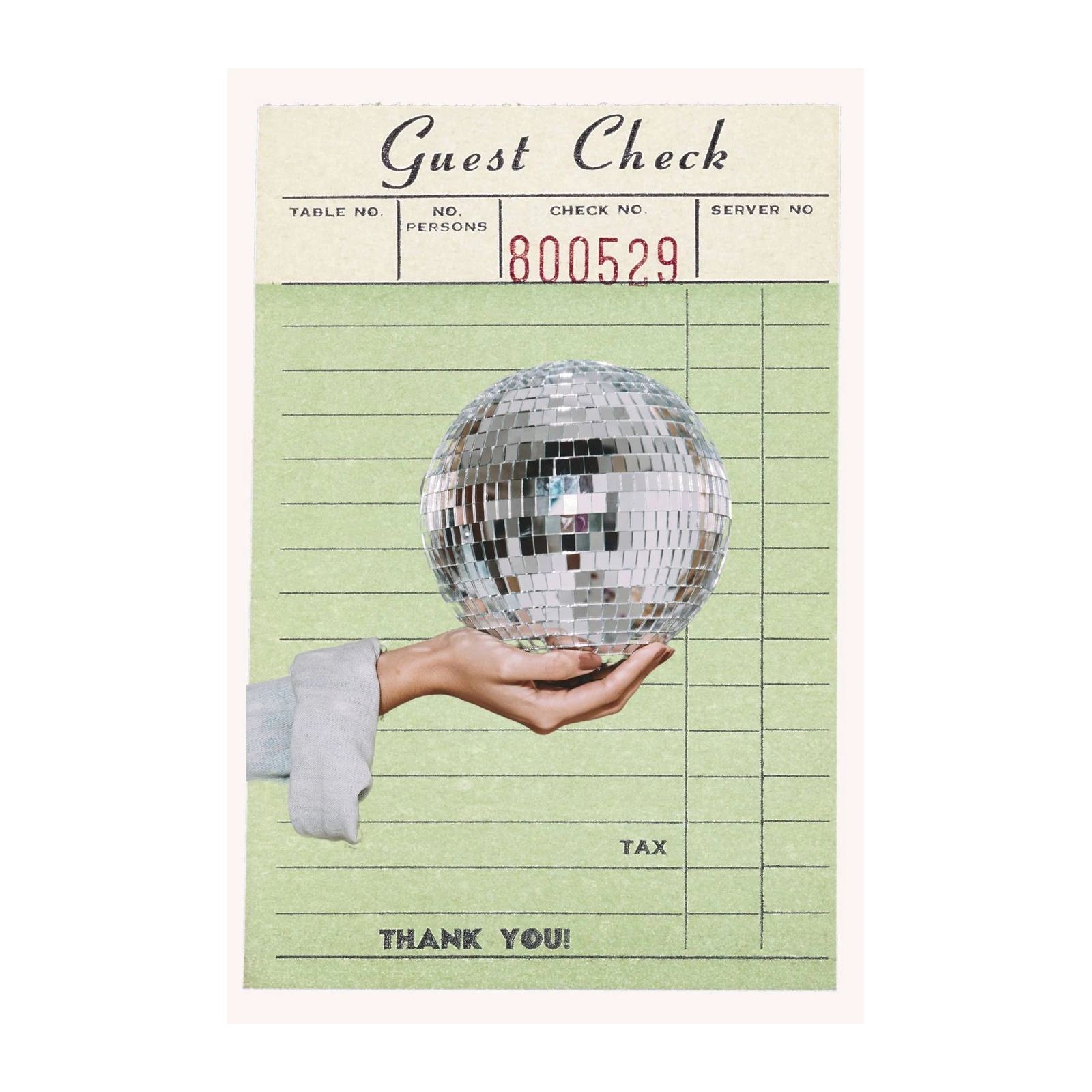 Disco Ball Guest Check Wall Art